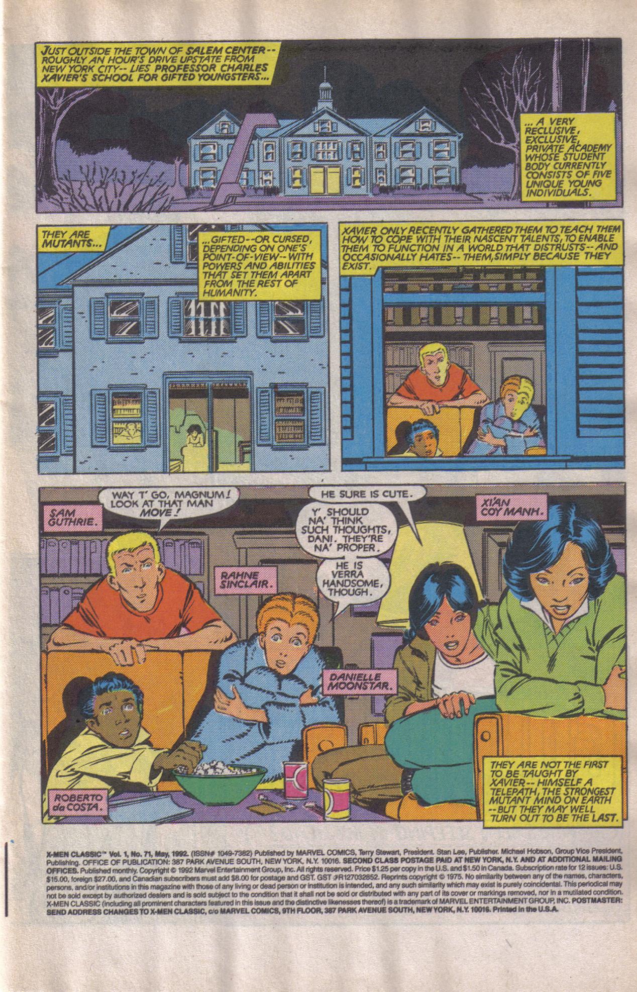 Read online X-Men Classic comic -  Issue #71 - 2