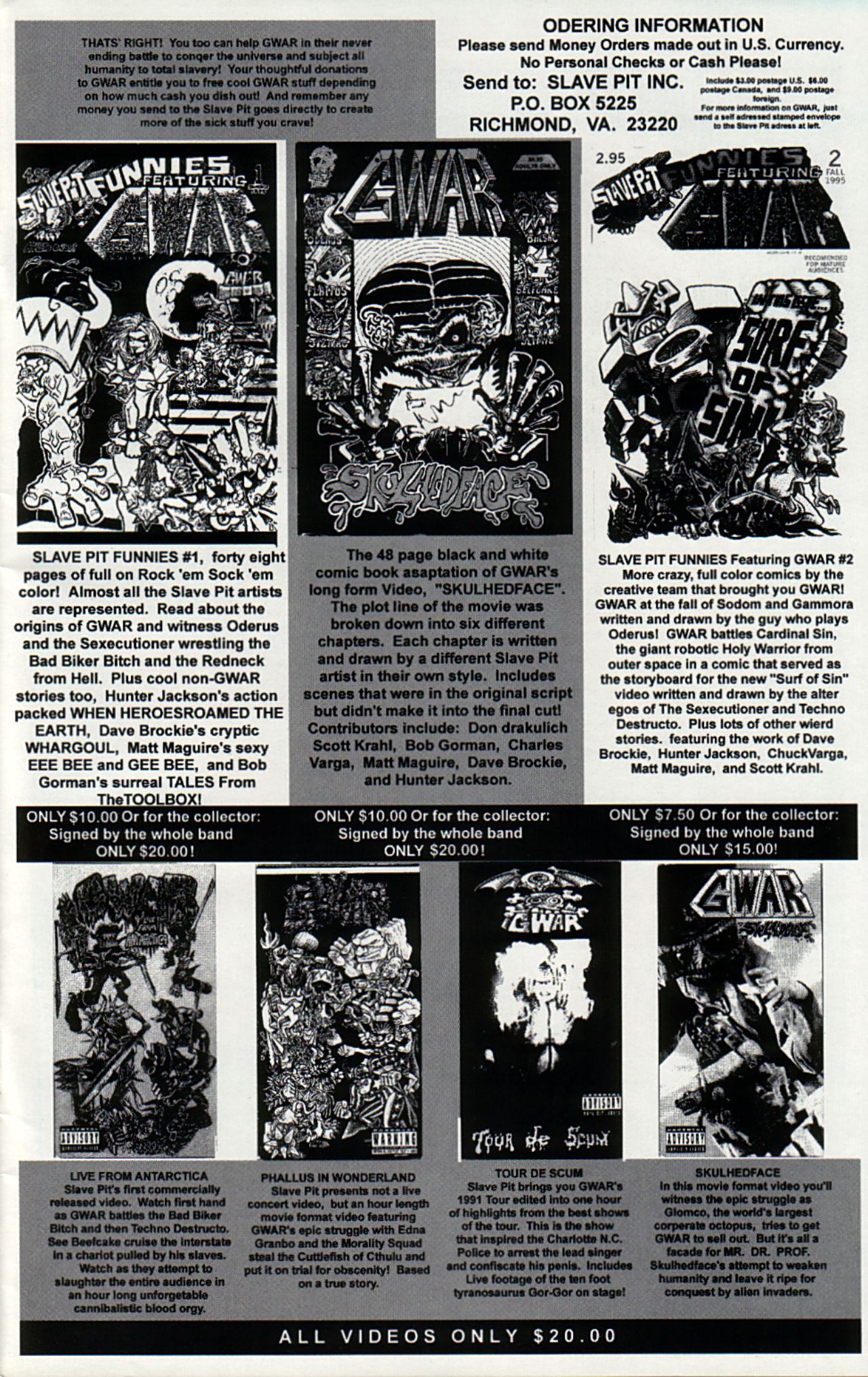 Read online Slavepit Funnies Featuring Gwar comic -  Issue #5 - 35