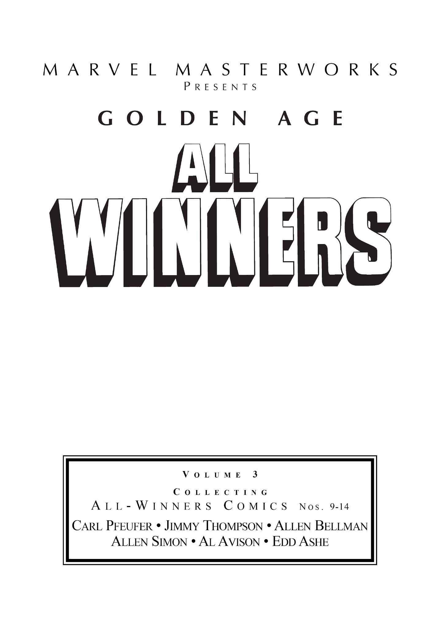 Read online Marvel Masterworks: Golden Age All Winners comic -  Issue # TPB 3 (Part 1) - 2