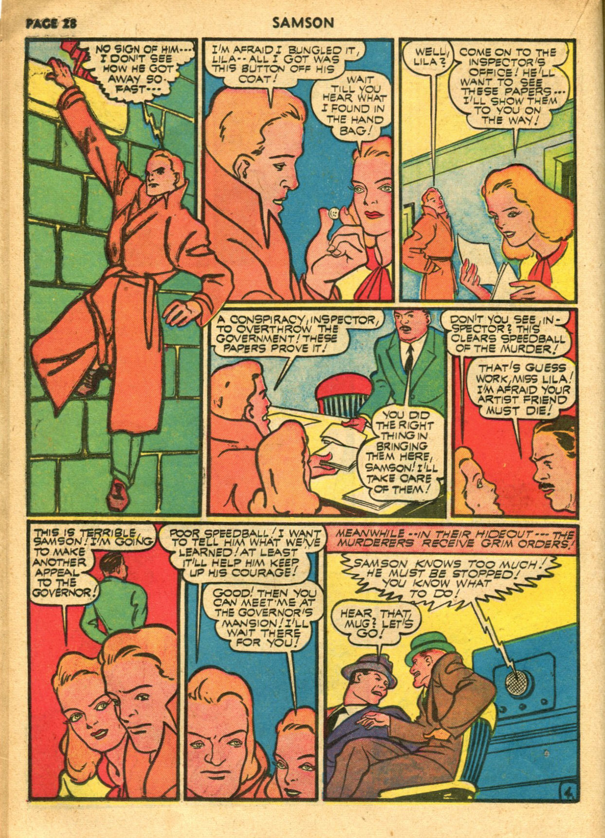 Read online Samson (1940) comic -  Issue #6 - 30