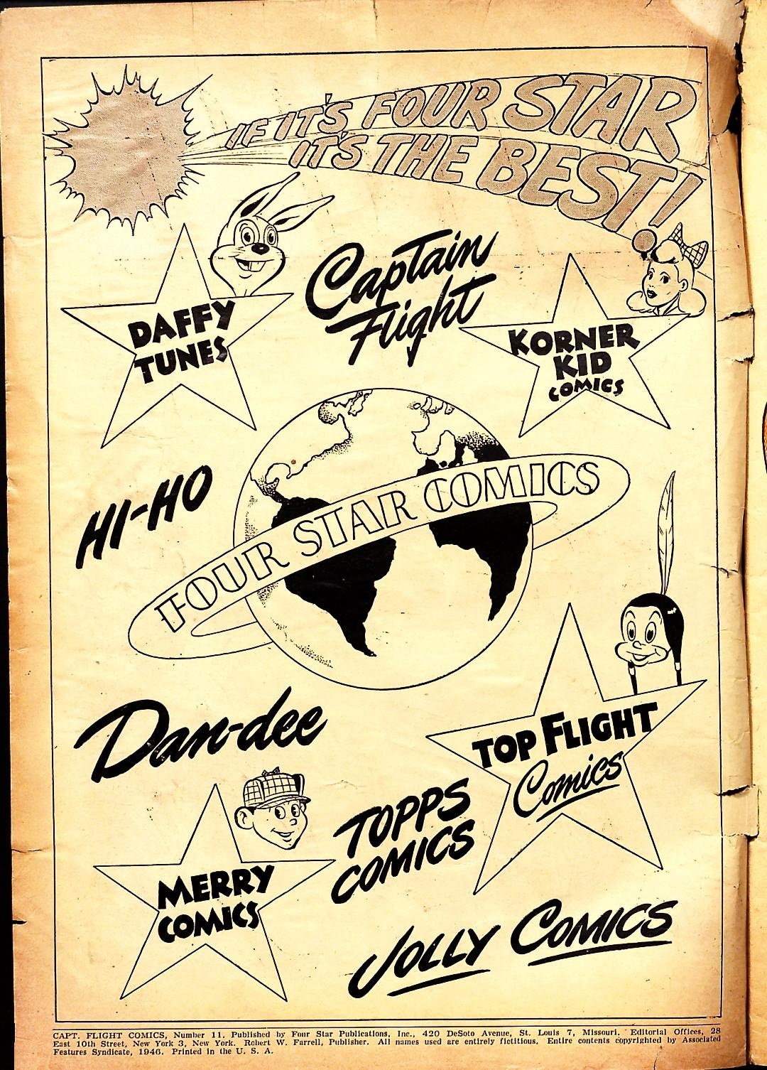 Read online Captain Flight Comics comic -  Issue #11 - 2