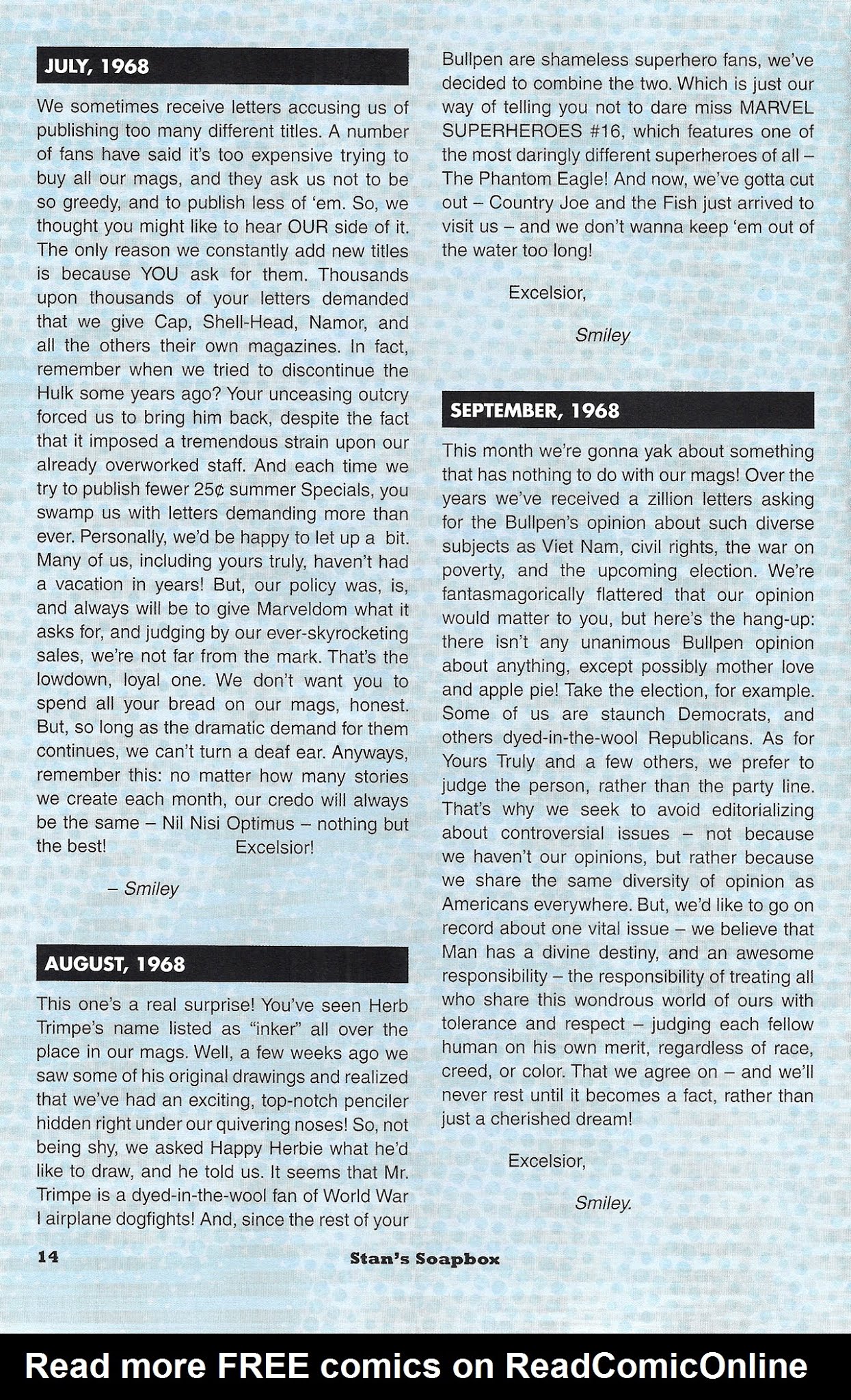 Read online Stan's Soapbox: The Collection comic -  Issue # TPB - 14