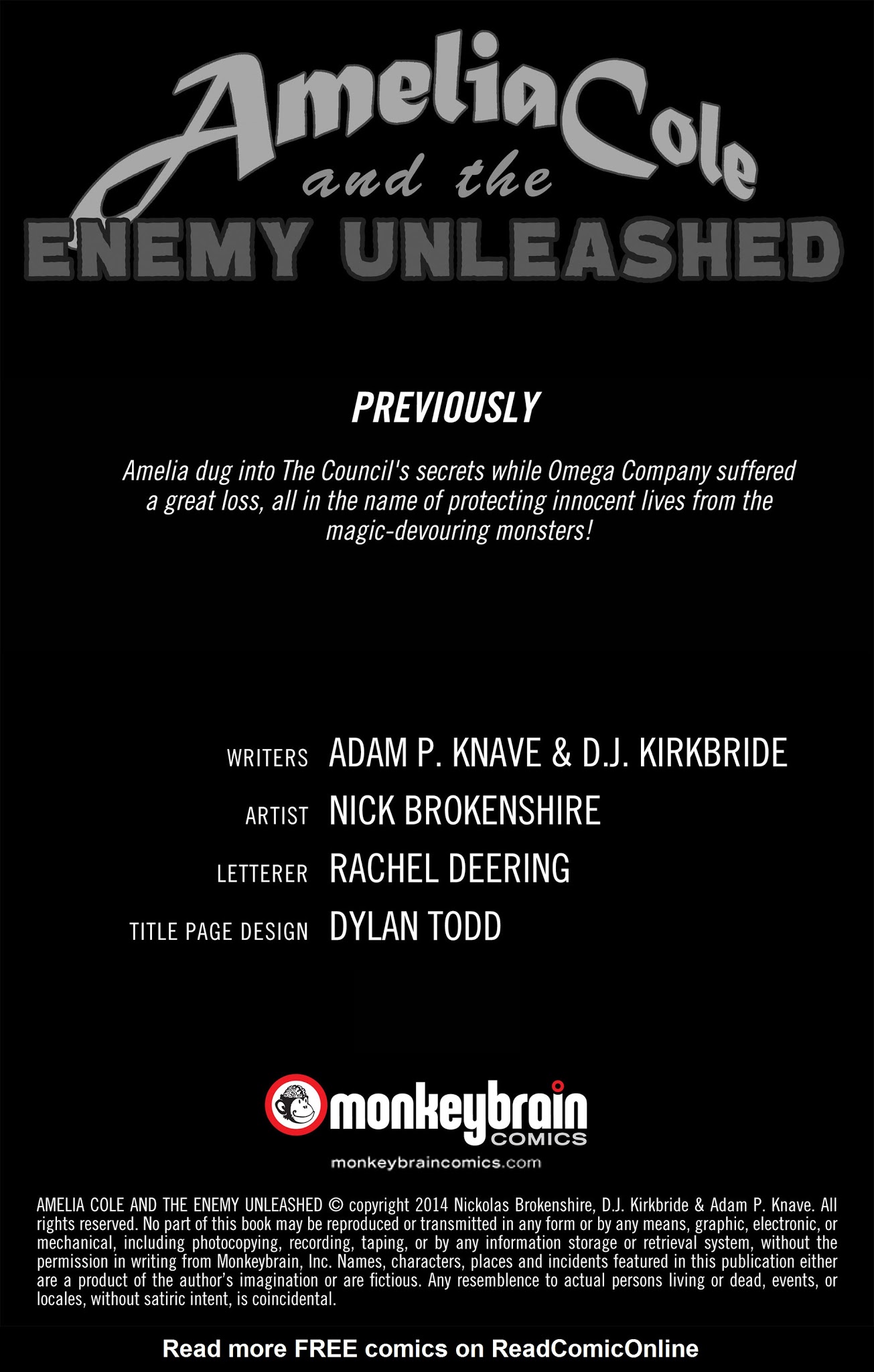 Read online Amelia Cole and the Enemy Unleashed comic -  Issue #4 - 2