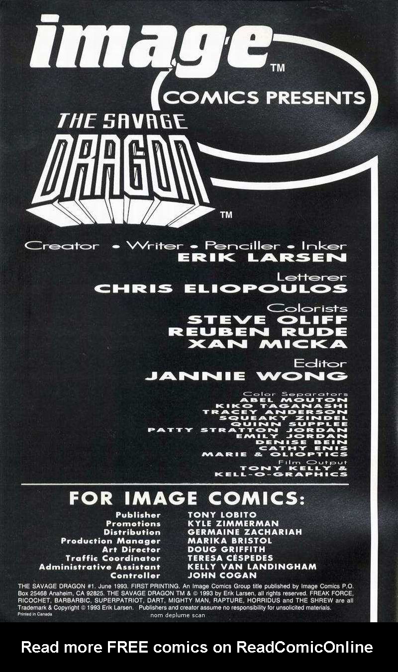 Read online The Savage Dragon (1993) comic -  Issue #1 - 2
