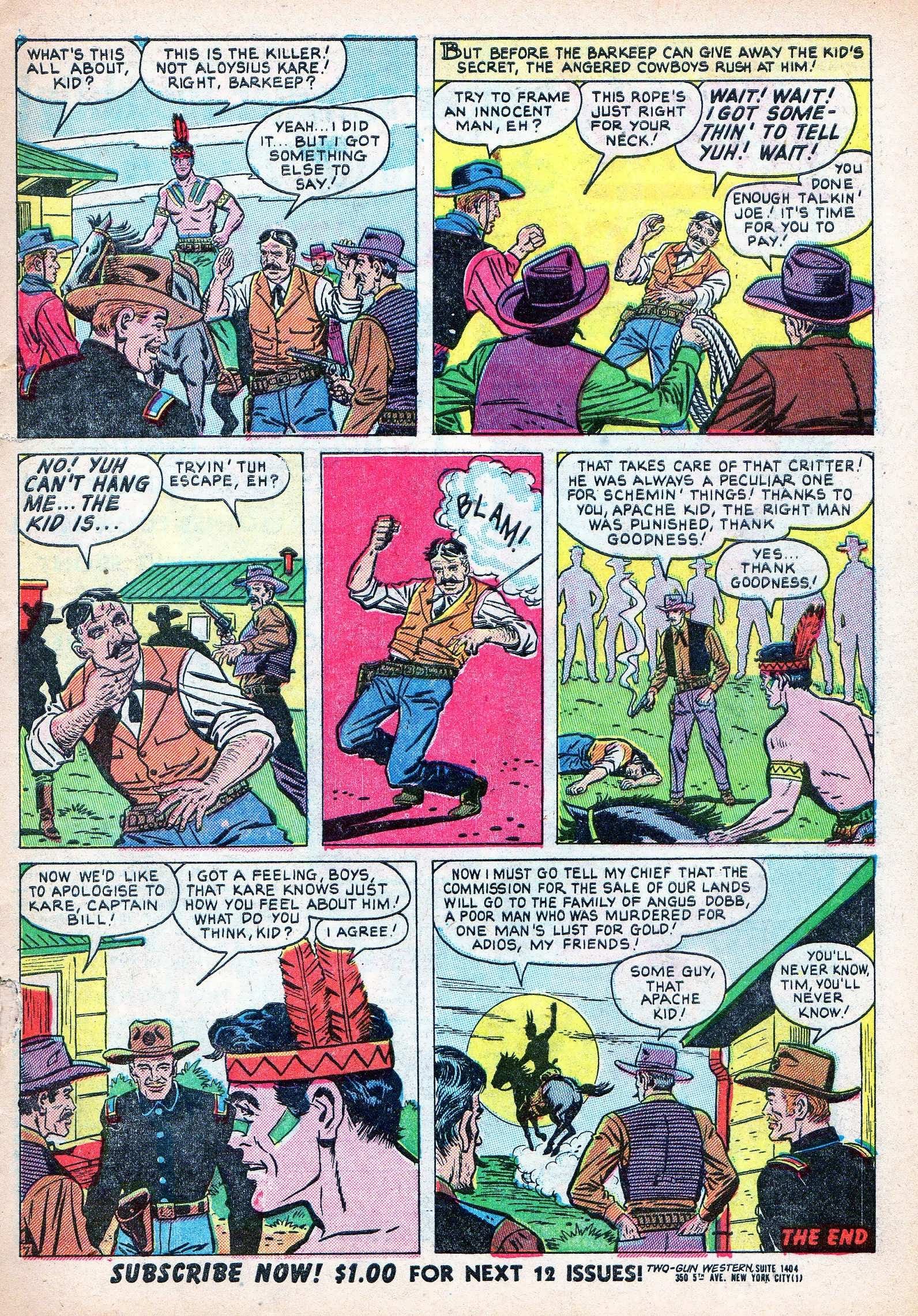 Read online Two Gun Western (1950) comic -  Issue #8 - 9
