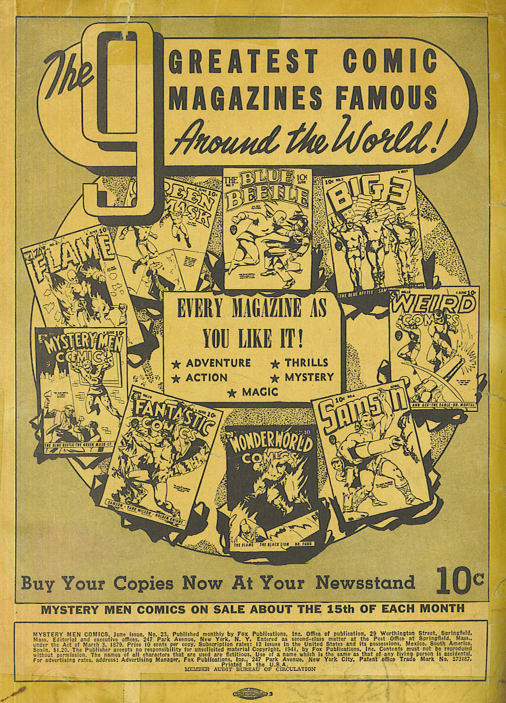 Read online Mystery Men Comics comic -  Issue #23 - 2