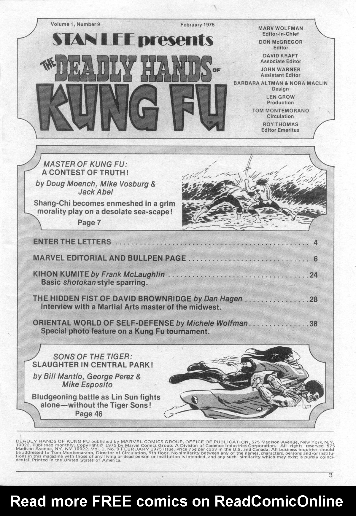 Read online The Deadly Hands of Kung Fu comic -  Issue #9 - 4