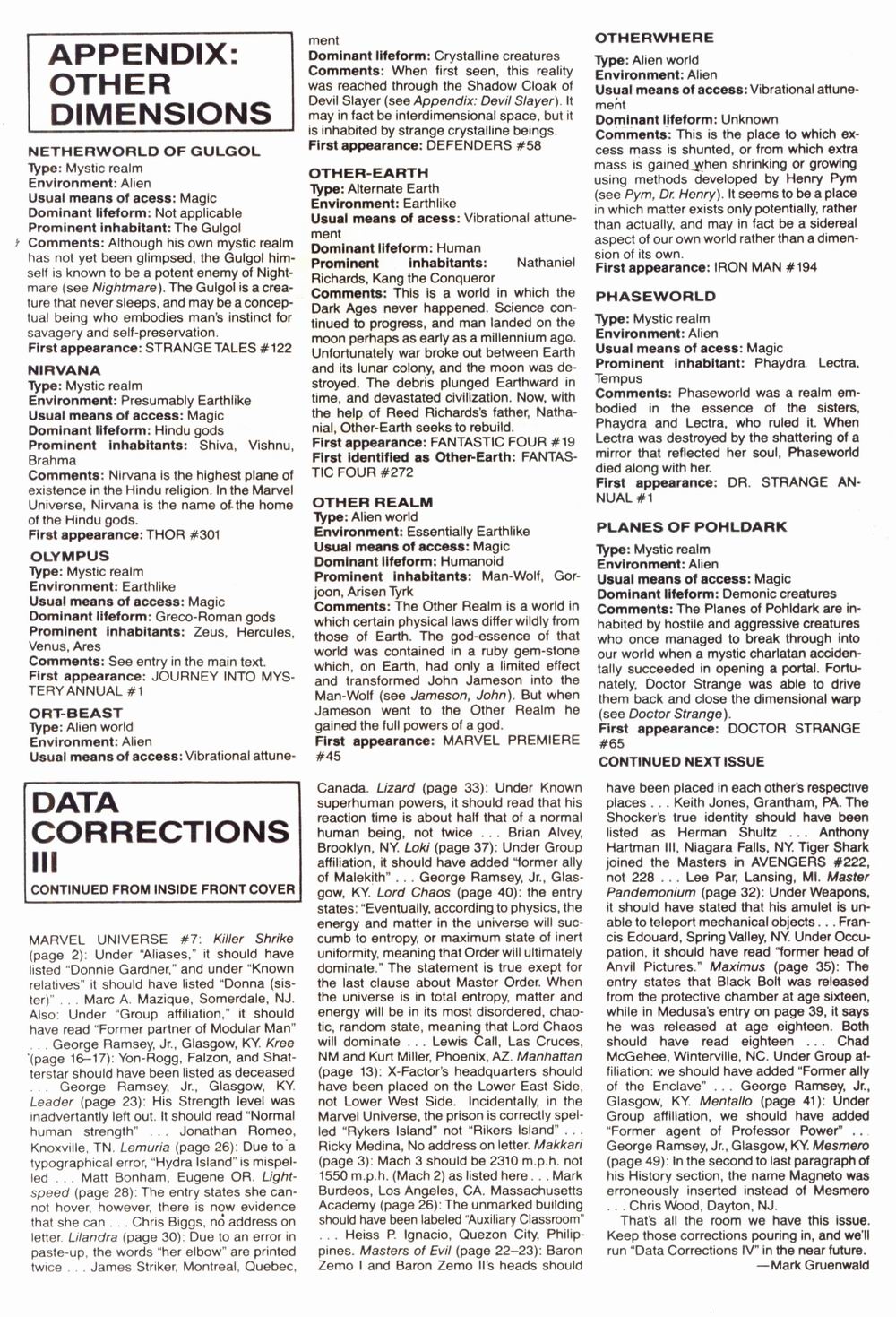 Read online The Official Handbook of the Marvel Universe Deluxe Edition comic -  Issue #11 - 67