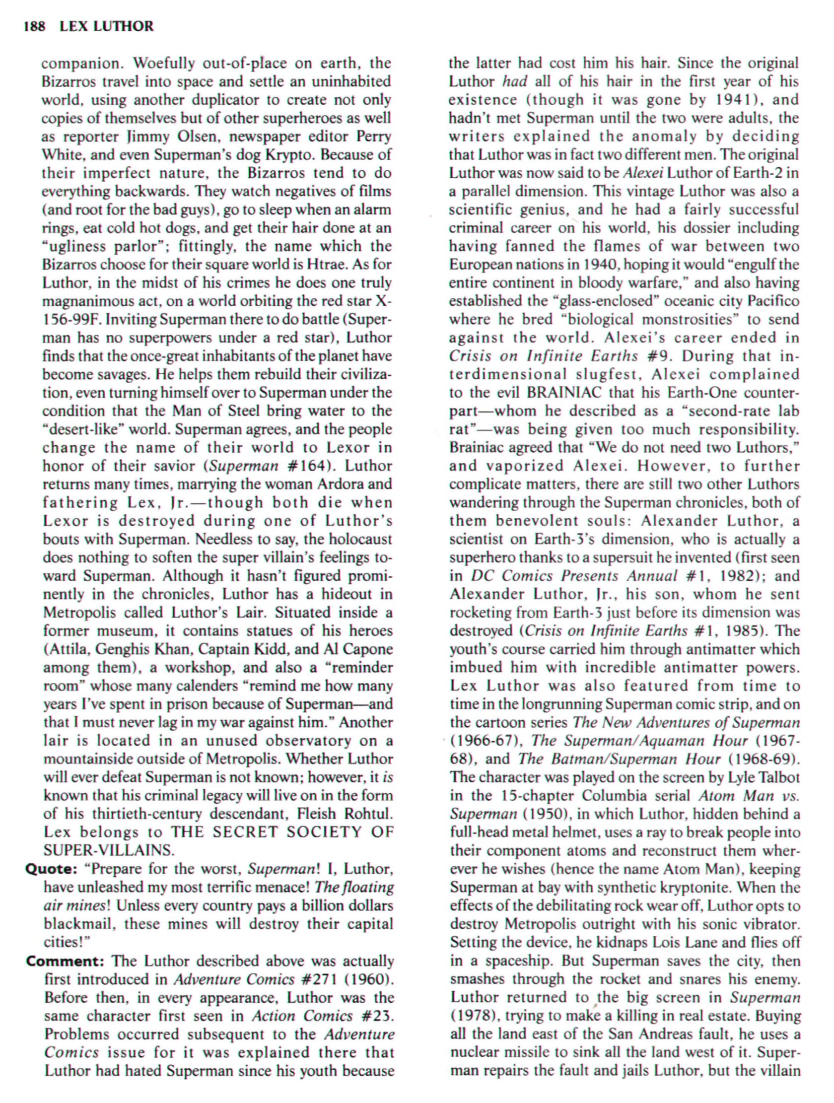 Read online The Encyclopedia of Super Villains comic -  Issue # TPB (Part 1) - 214