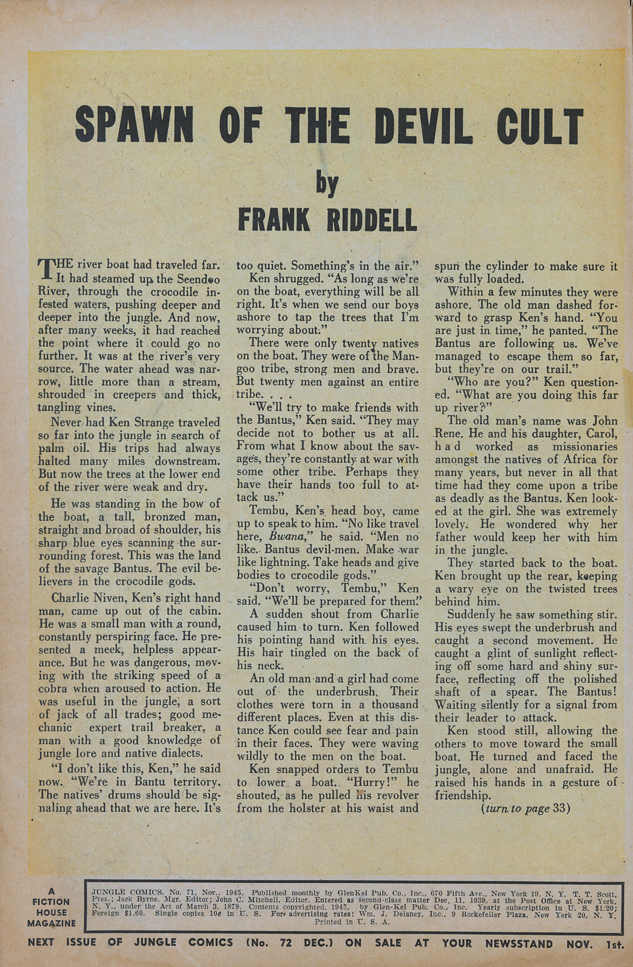 Read online Jungle Comics comic -  Issue #71 - 2