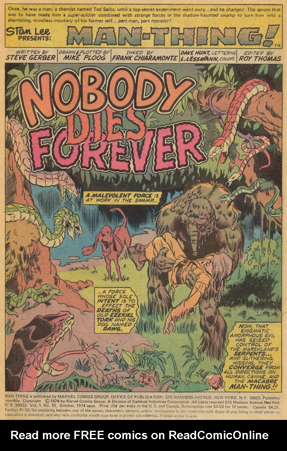 Read online Man-Thing (1974) comic -  Issue #10 - 2