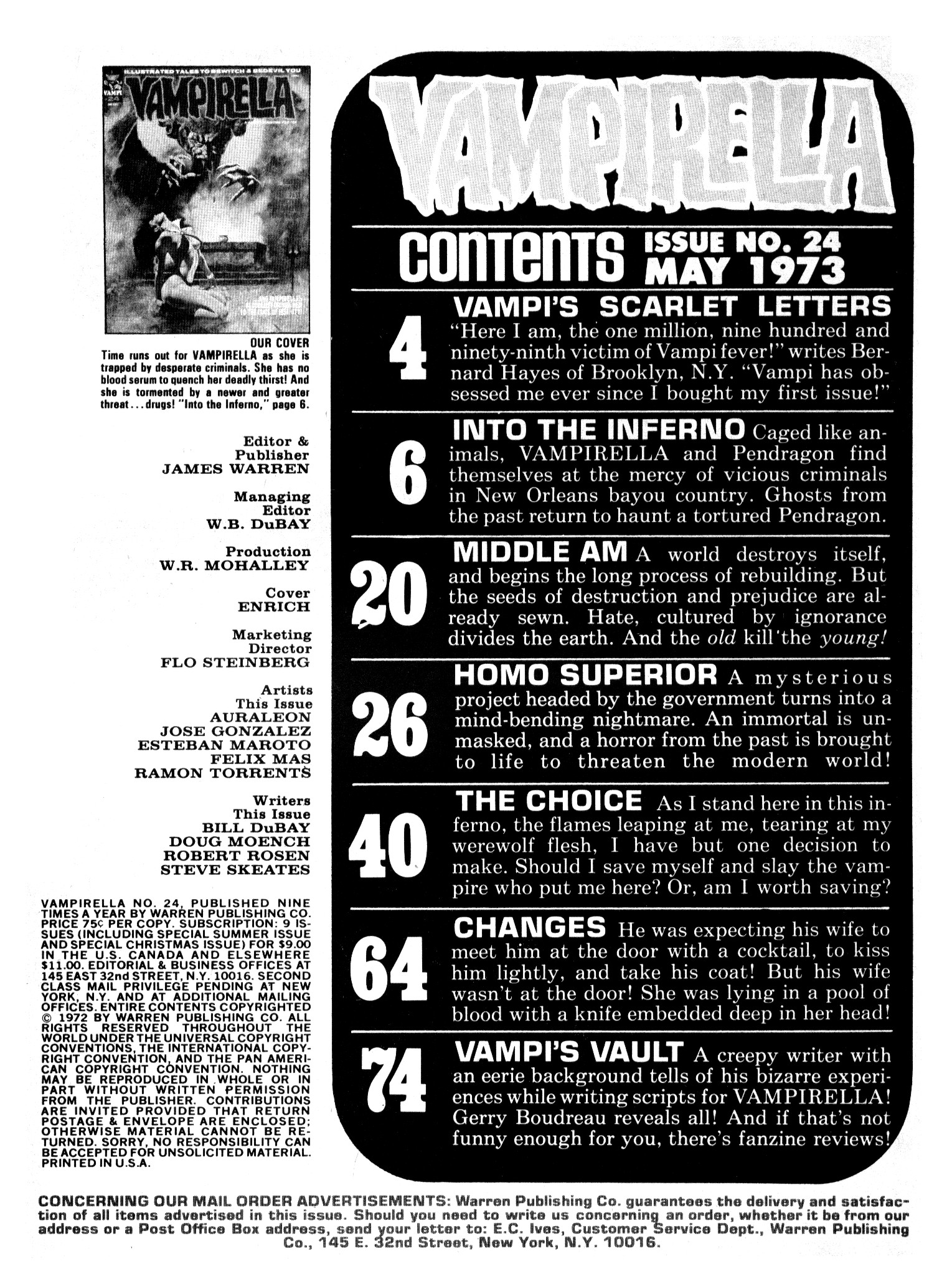 Read online Vampirella (1969) comic -  Issue #24 - 3