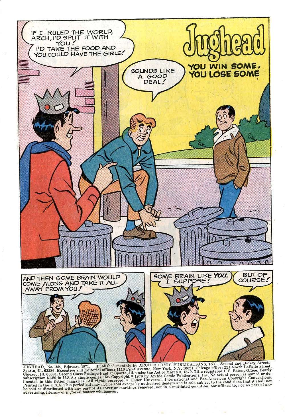 Read online Jughead (1965) comic -  Issue #189 - 3