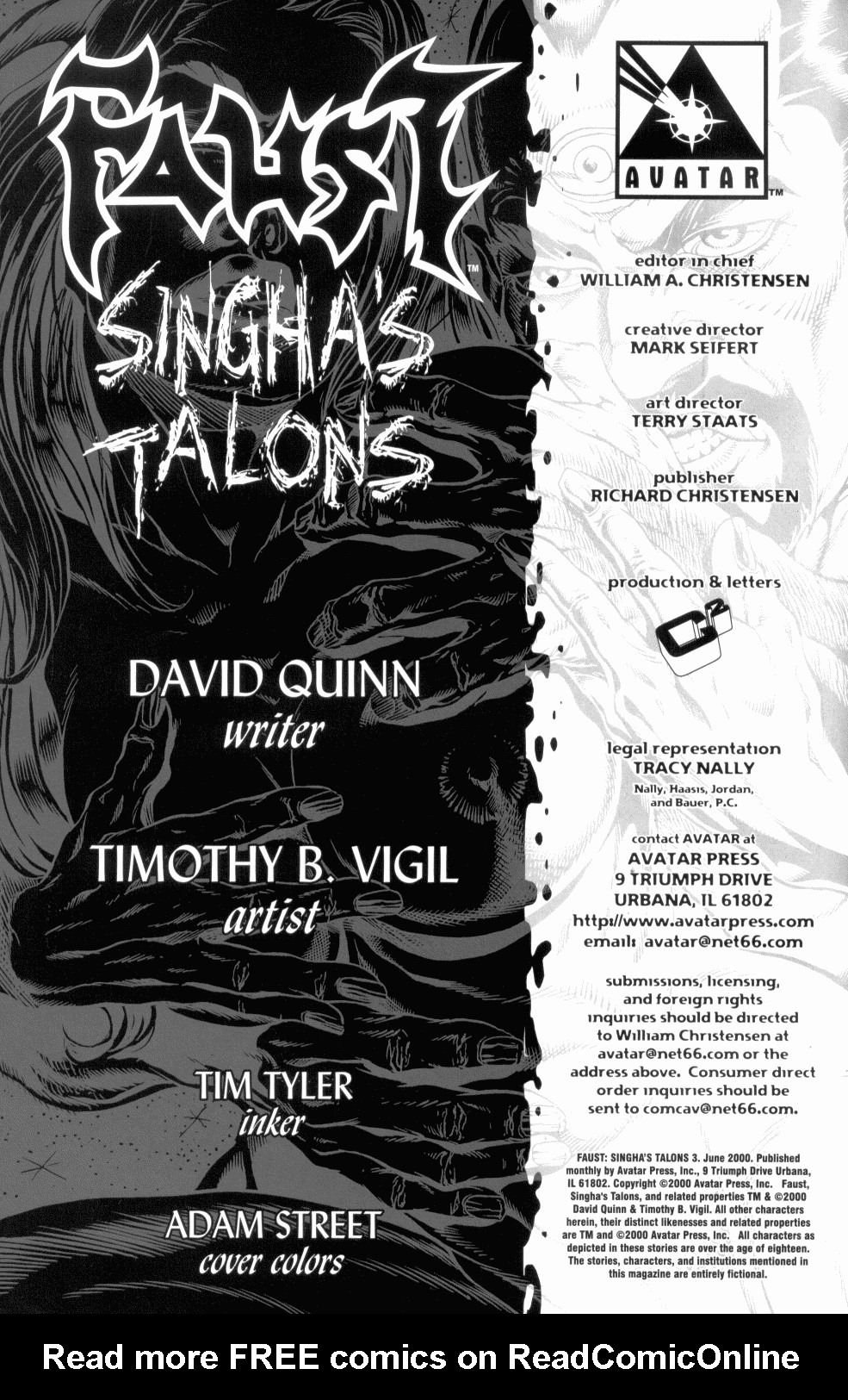 Read online Faust: Singha's Talons comic -  Issue #3 - 2