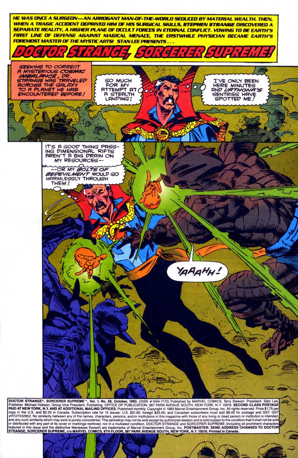 Read online Doctor Strange: Sorcerer Supreme comic -  Issue #58 - 2