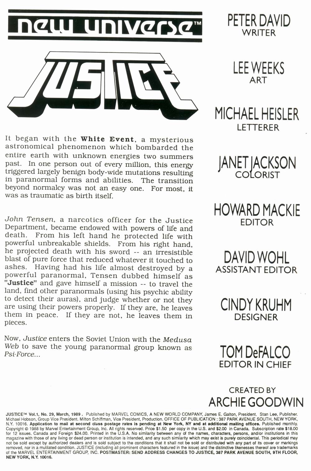 Read online Justice (1986) comic -  Issue #29 - 2