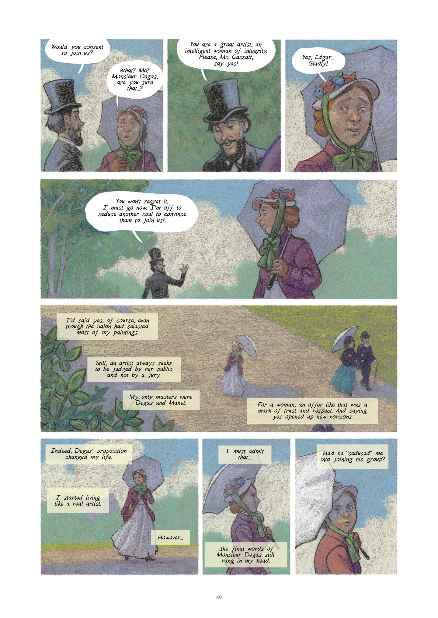Read online Degas and Cassatt: The Dance of Solitude comic -  Issue # TPB - 48
