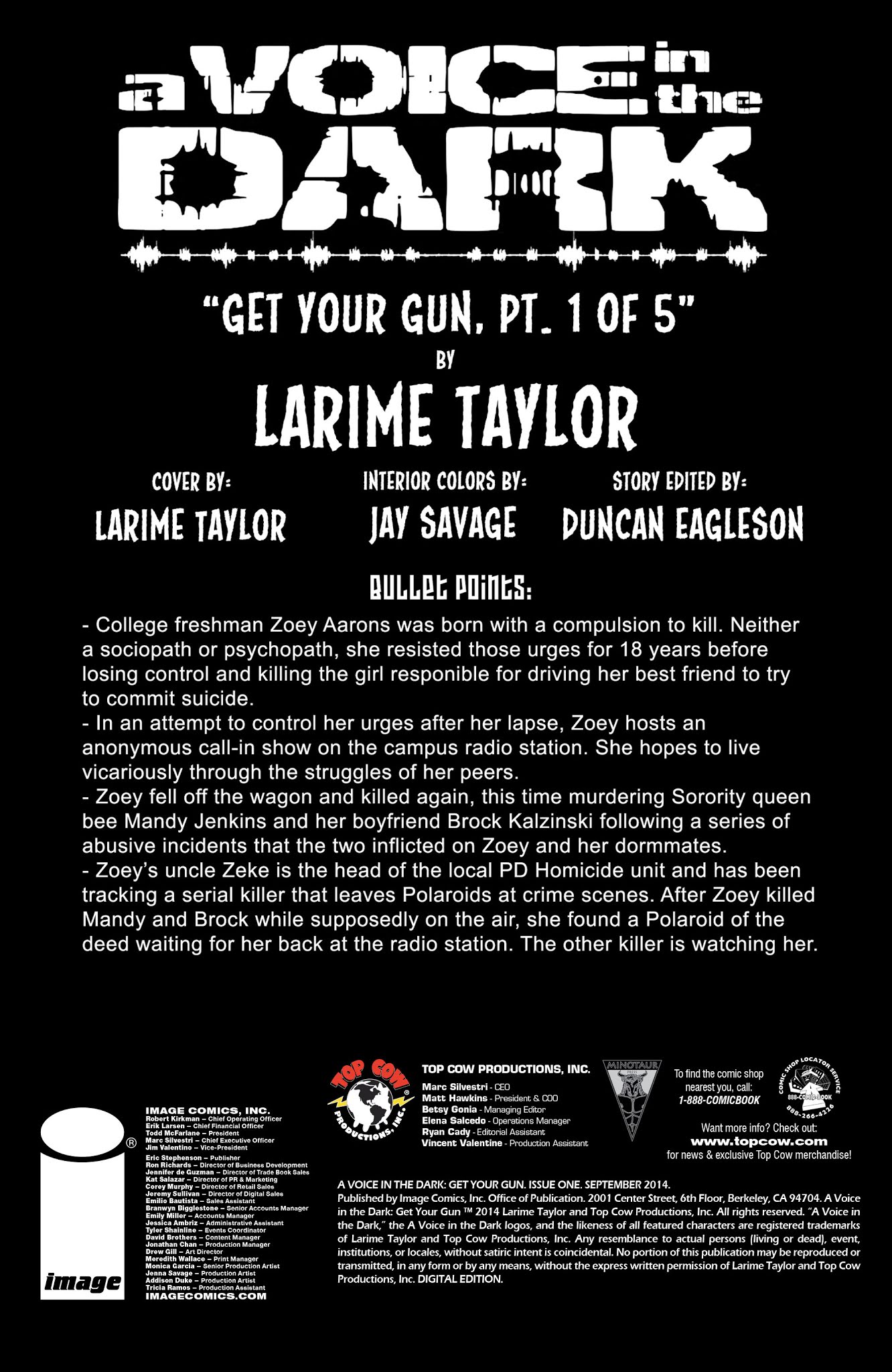 Read online A Voice In The Dark: Get Your Gun comic -  Issue #1 - 2