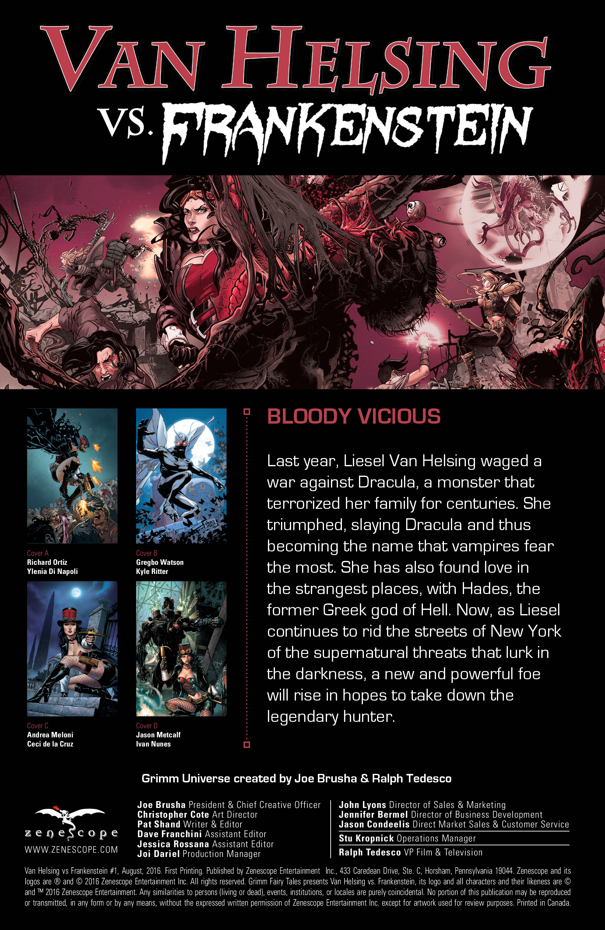 Read online Van Helsing vs Frankenstein comic -  Issue #1 - 2