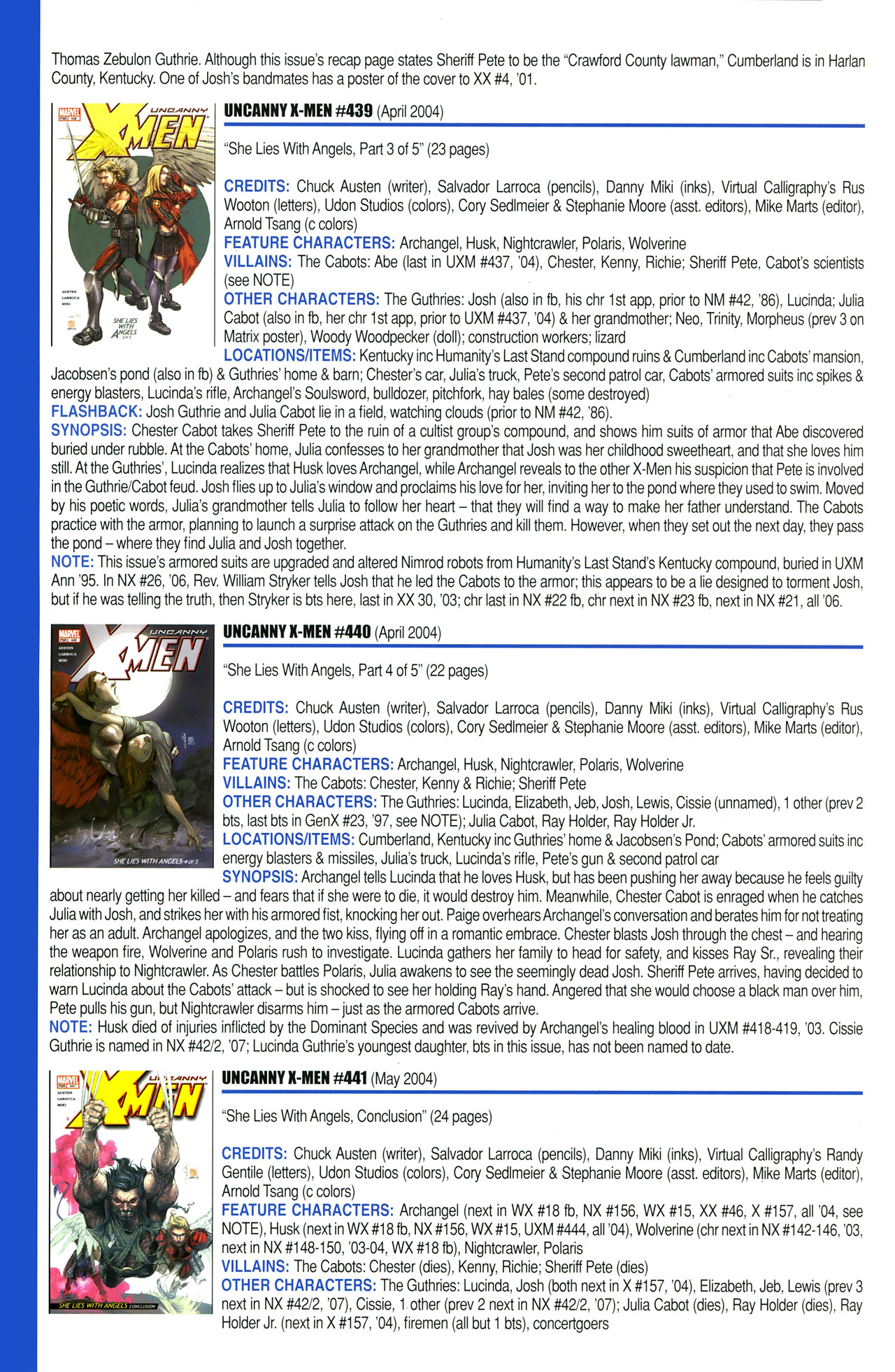 Read online Official Index to the Marvel Universe comic -  Issue #11 - 58