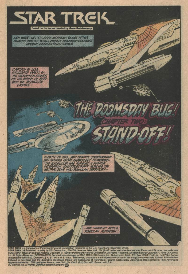 Read online Star Trek (1984) comic -  Issue #35 - 2