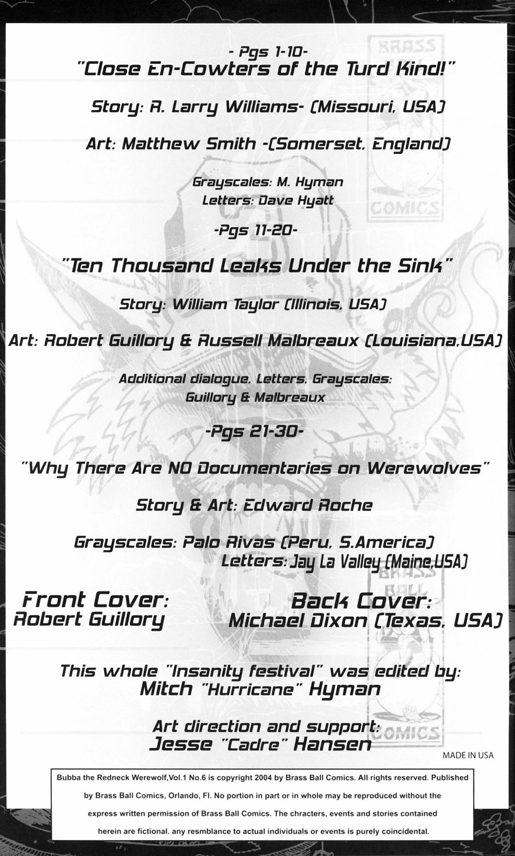 Read online Bubba the Redneck Werewolf comic -  Issue #6 - 2