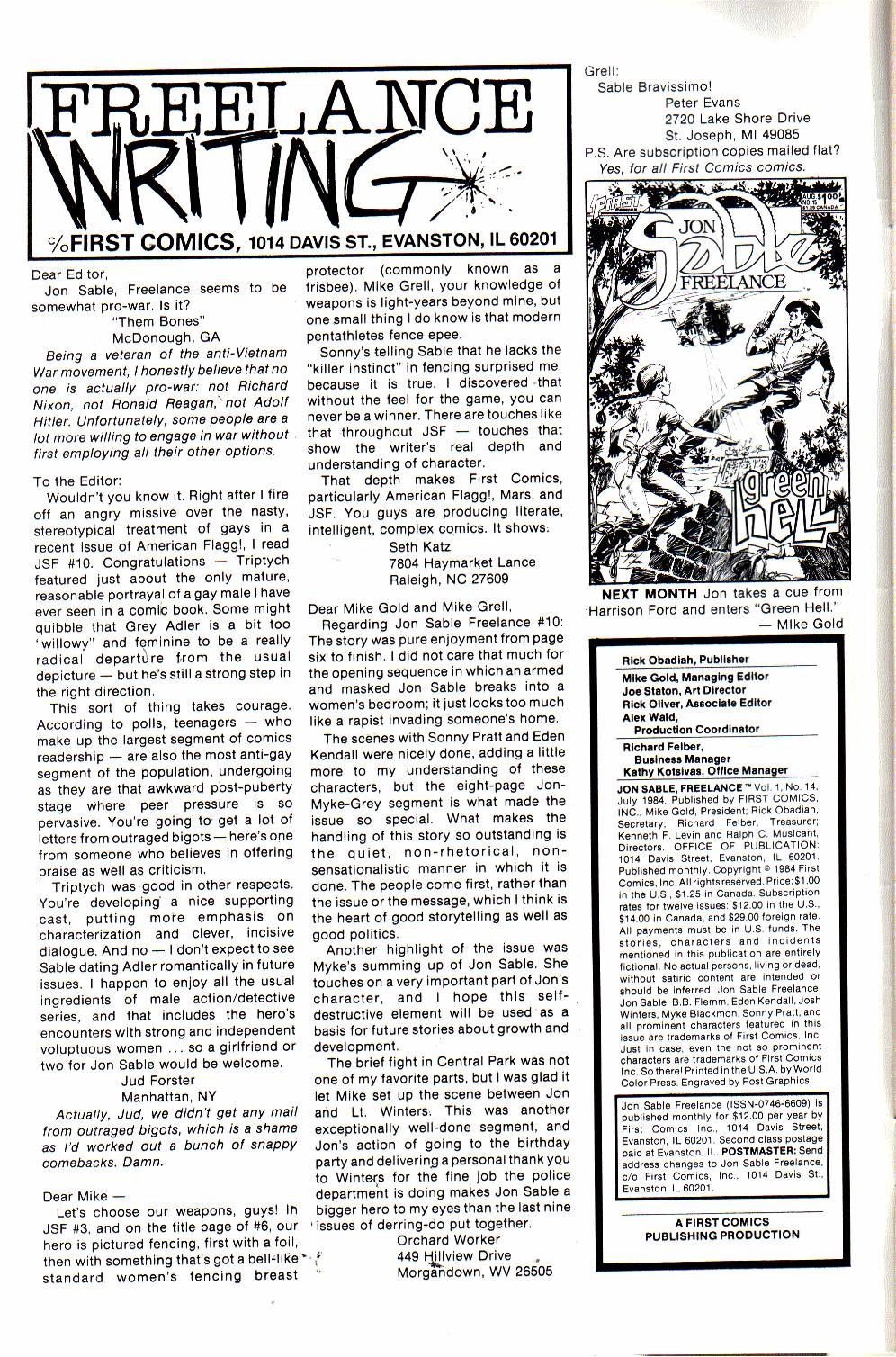 Read online Jon Sable, Freelance comic -  Issue #14 - 2