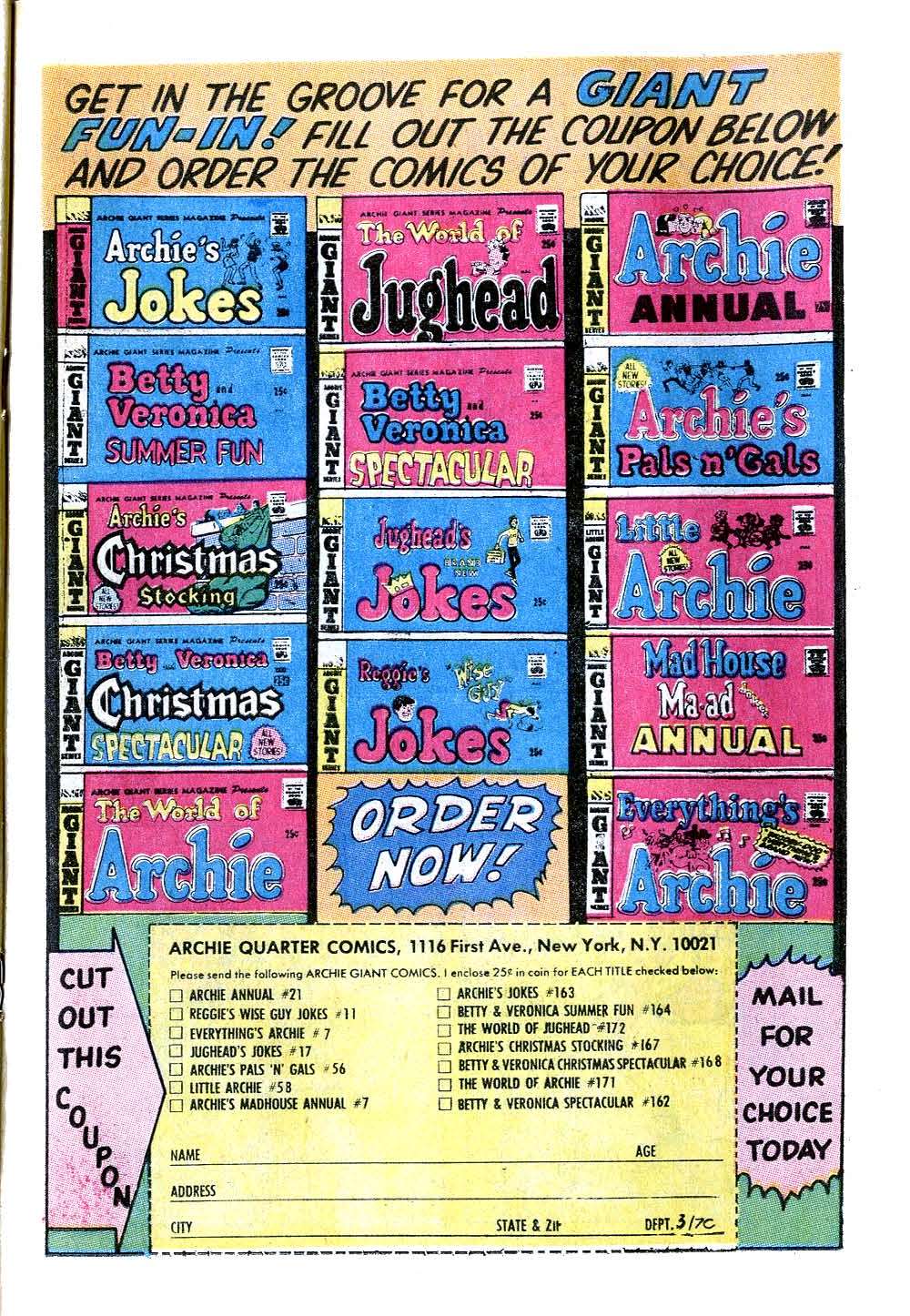 Read online Jughead (1965) comic -  Issue #178 - 19