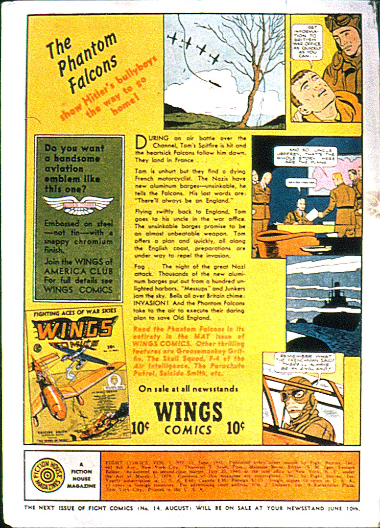 Read online Fight Comics comic -  Issue #13 - 2