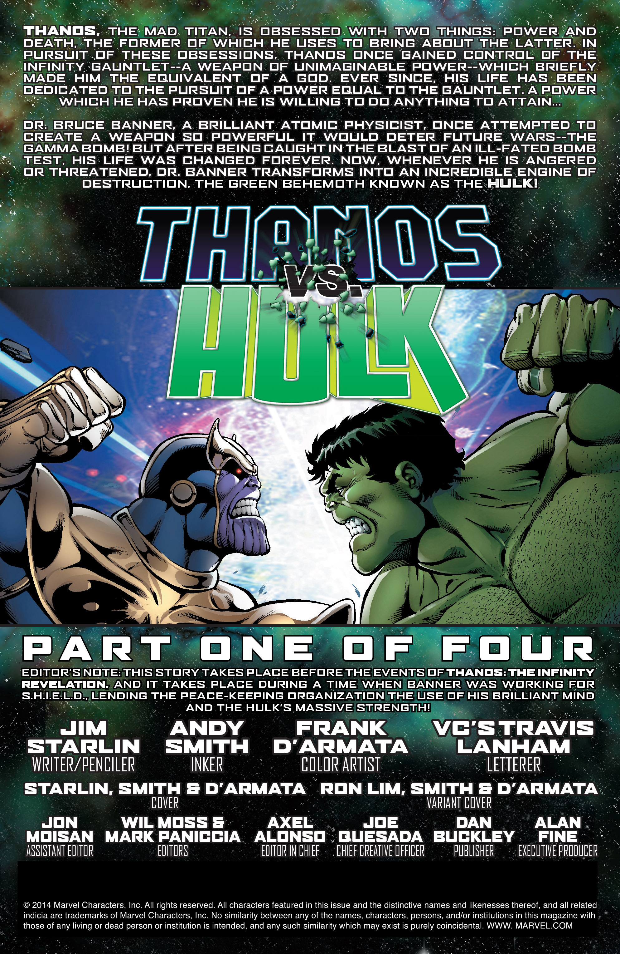 Read online Thanos Vs. Hulk comic -  Issue #1 - 2