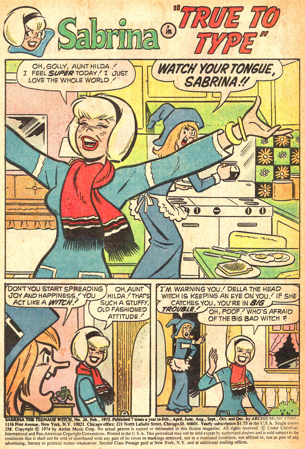 Read online Sabrina The Teenage Witch (1971) comic -  Issue #24 - 3