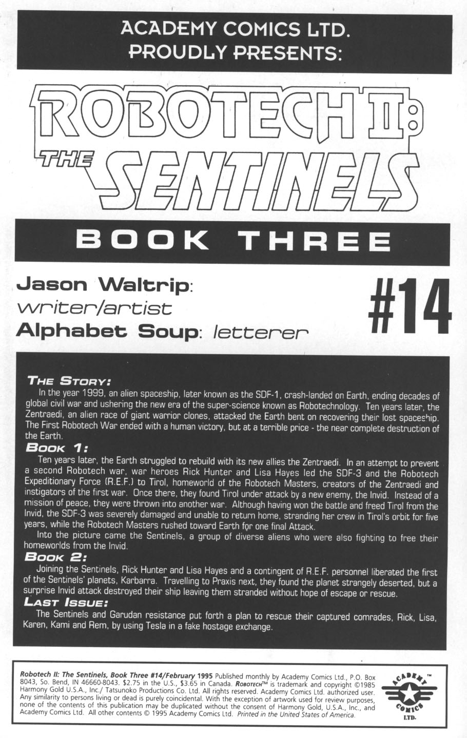 Read online Robotech II: The Sentinels comic -  Issue #14 - 2