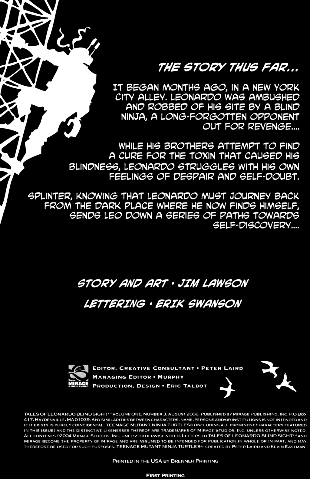 Read online Tales of Leonardo Blind Sight comic -  Issue #3 - 2