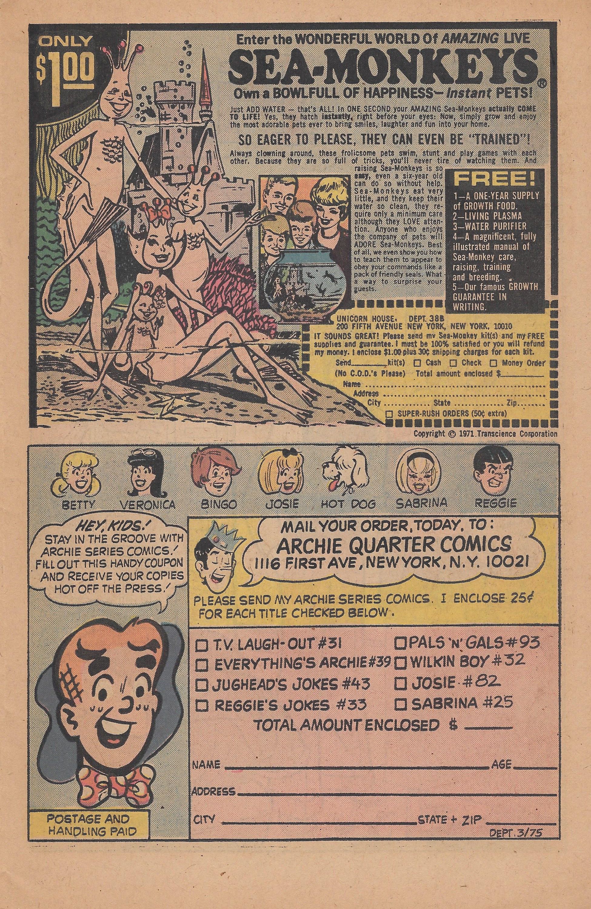 Read online Reggie and Me (1966) comic -  Issue #77 - 19