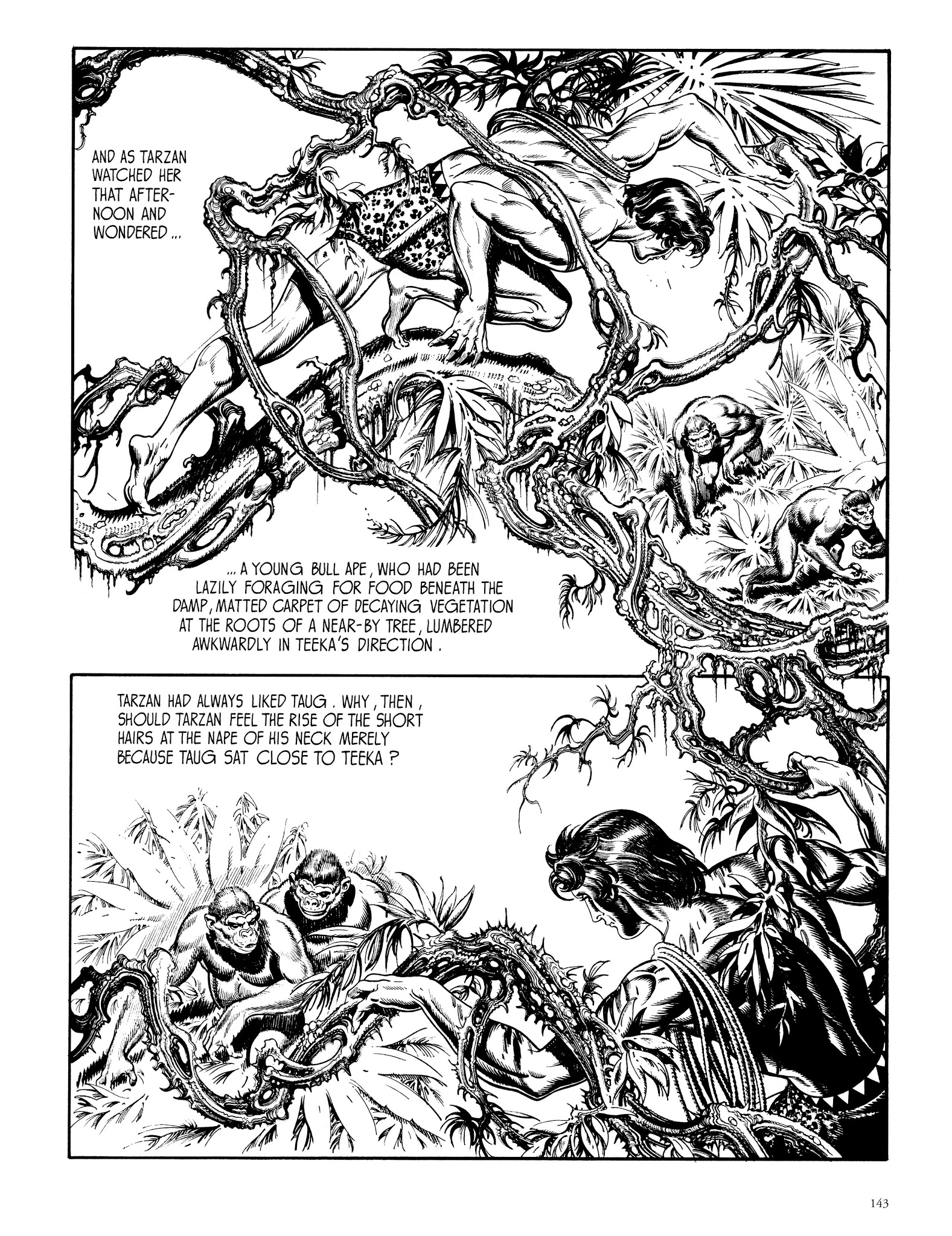 Read online Edgar Rice Burroughs' Tarzan: Burne Hogarth's Lord of the Jungle comic -  Issue # TPB - 142