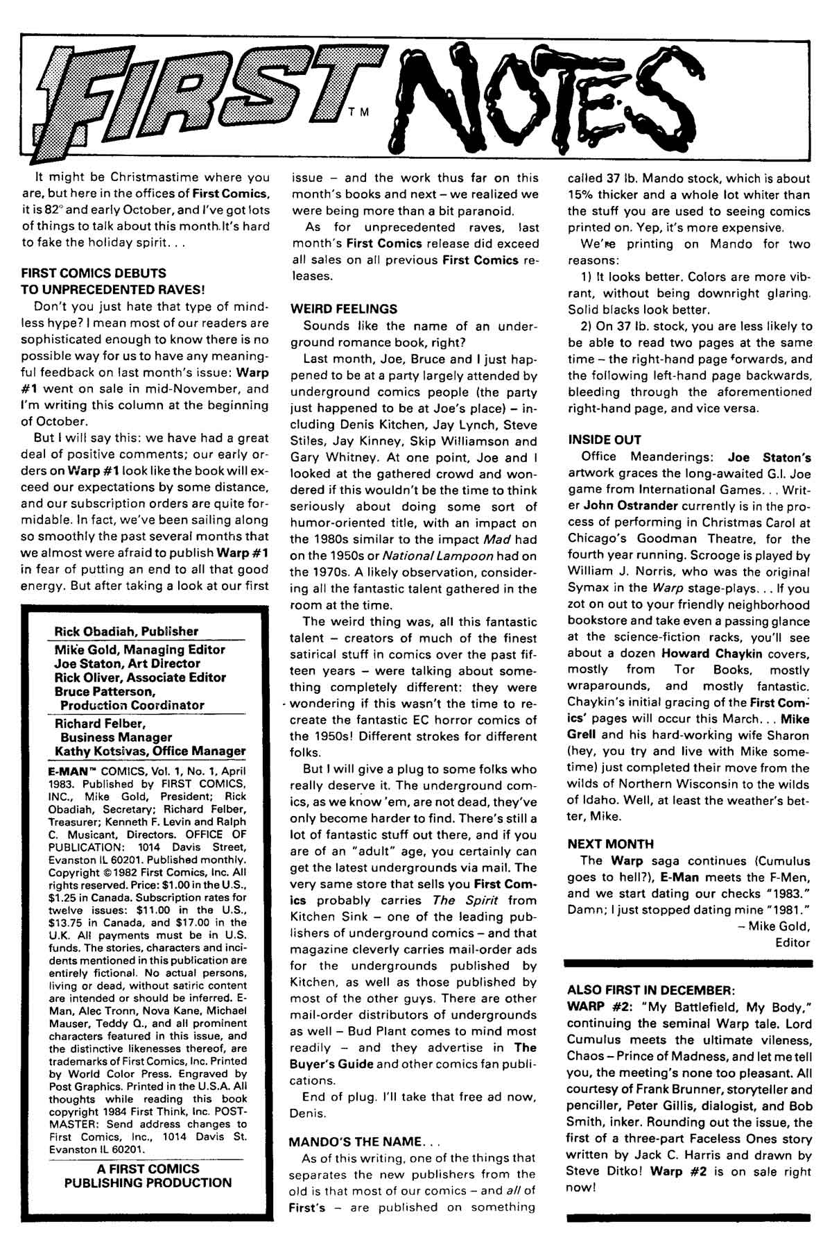Read online E-Man (1983) comic -  Issue #1 - 2