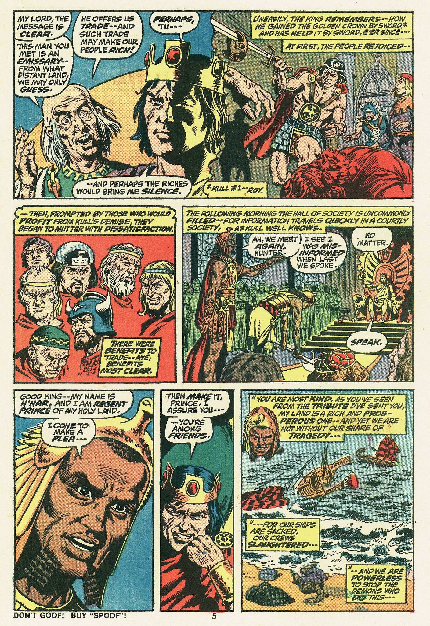 Read online Kull, the Conqueror (1971) comic -  Issue #5 - 5