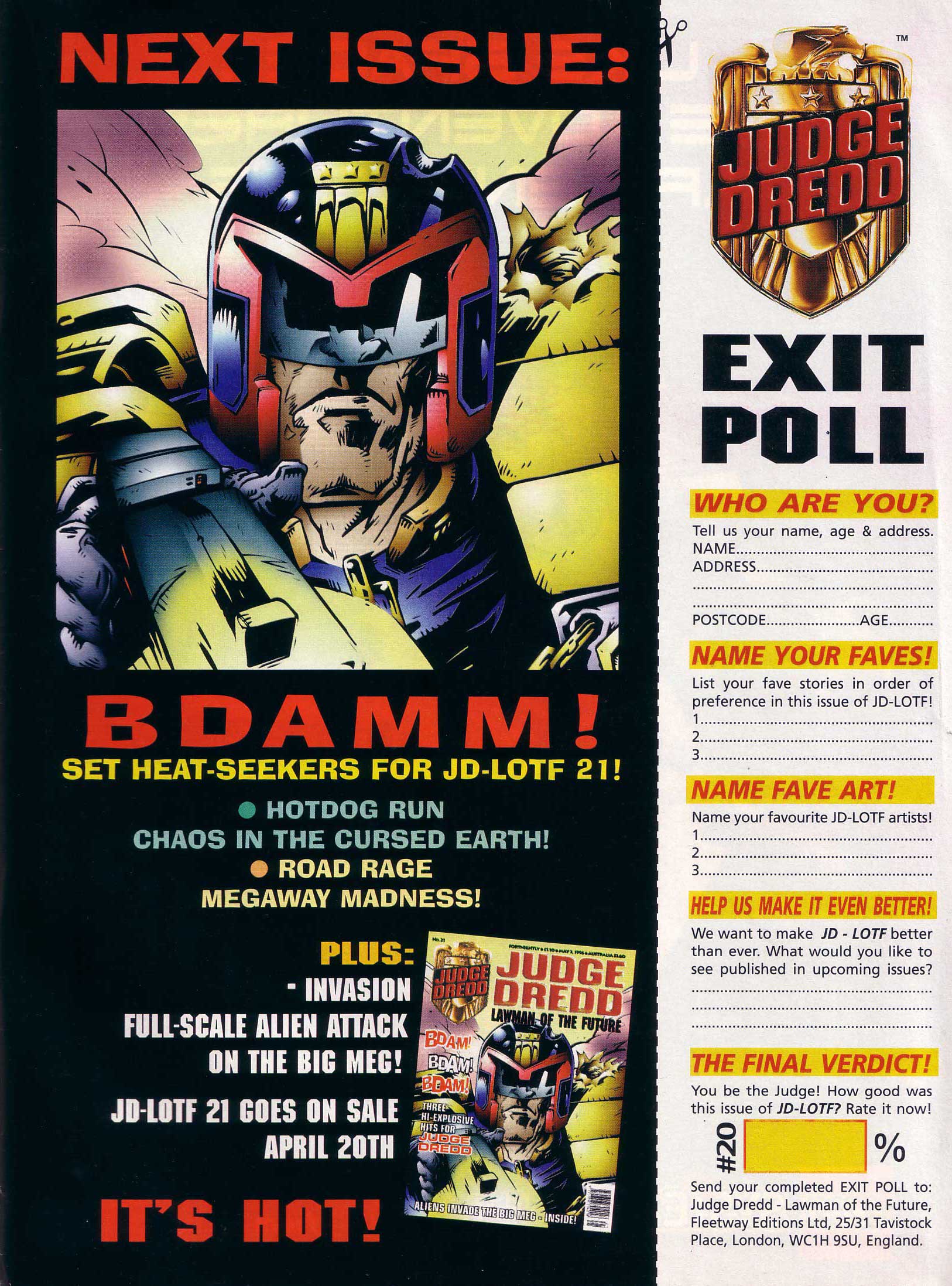 Read online Judge Dredd Lawman of the Future comic -  Issue #20 - 30