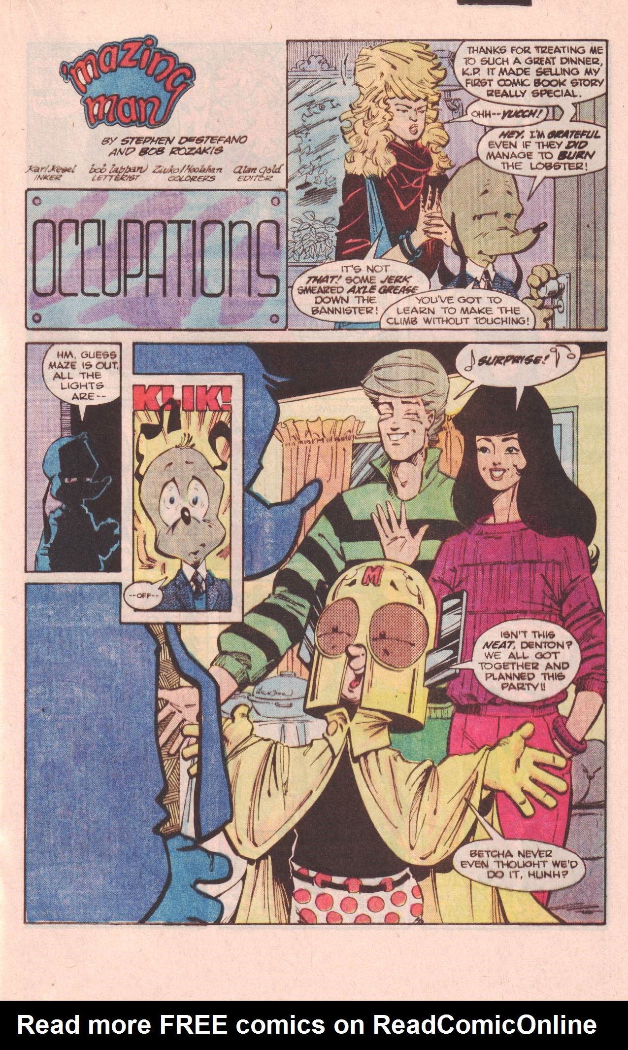 Read online 'Mazing Man comic -  Issue #2 - 13
