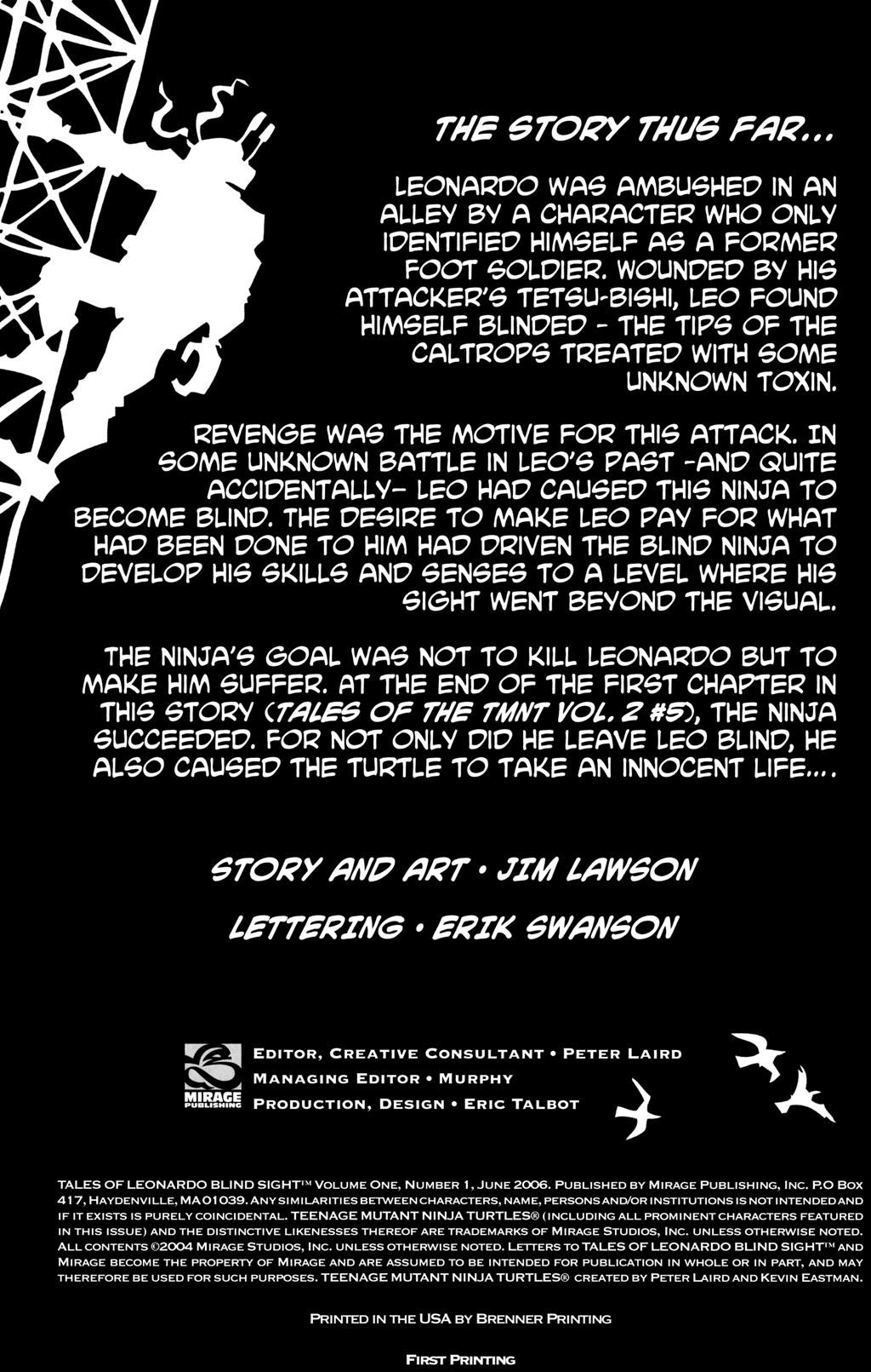 Read online Tales of Leonardo Blind Sight comic -  Issue #1 - 2