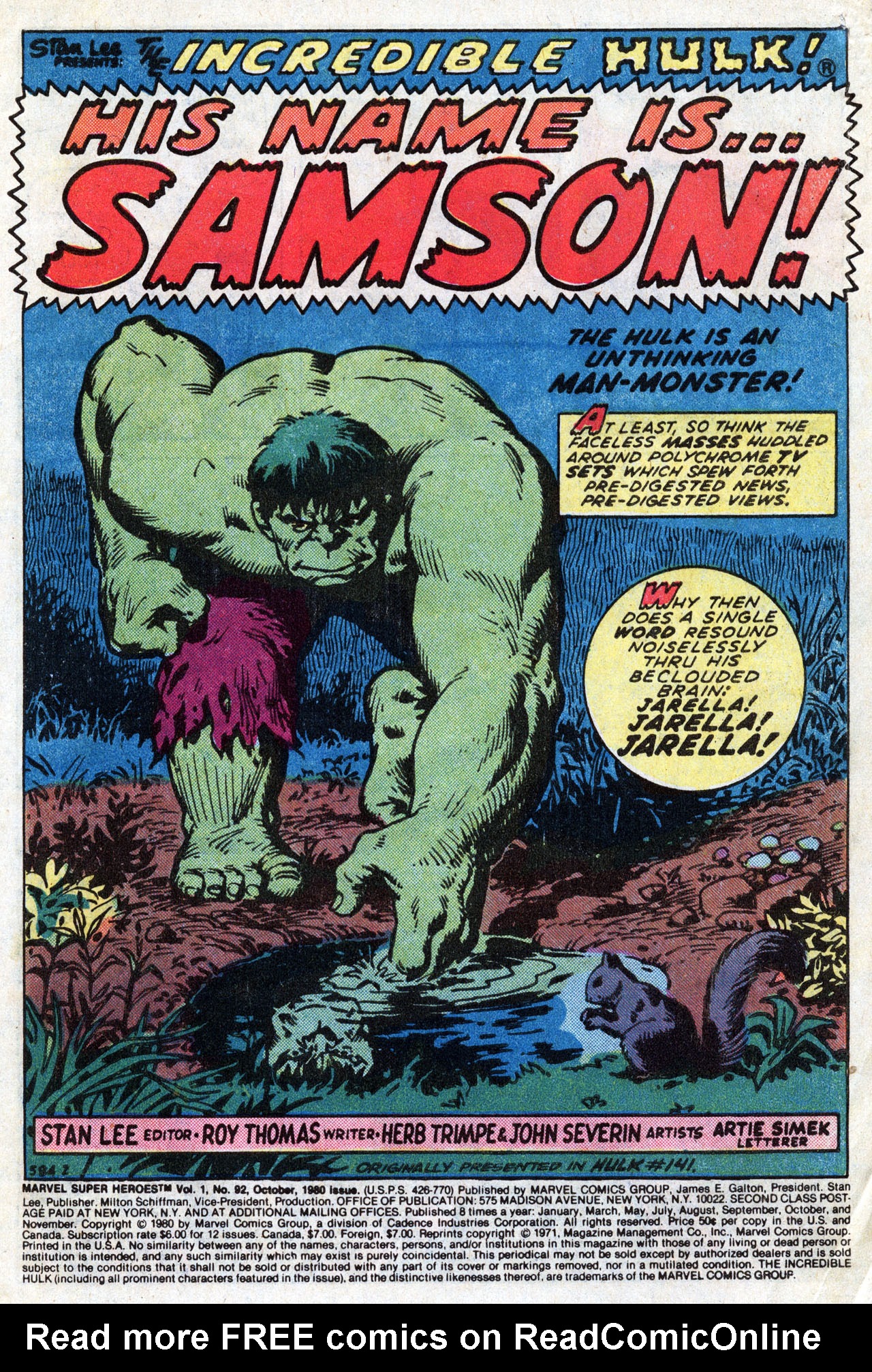 Read online Marvel Super-Heroes comic -  Issue #92 - 3