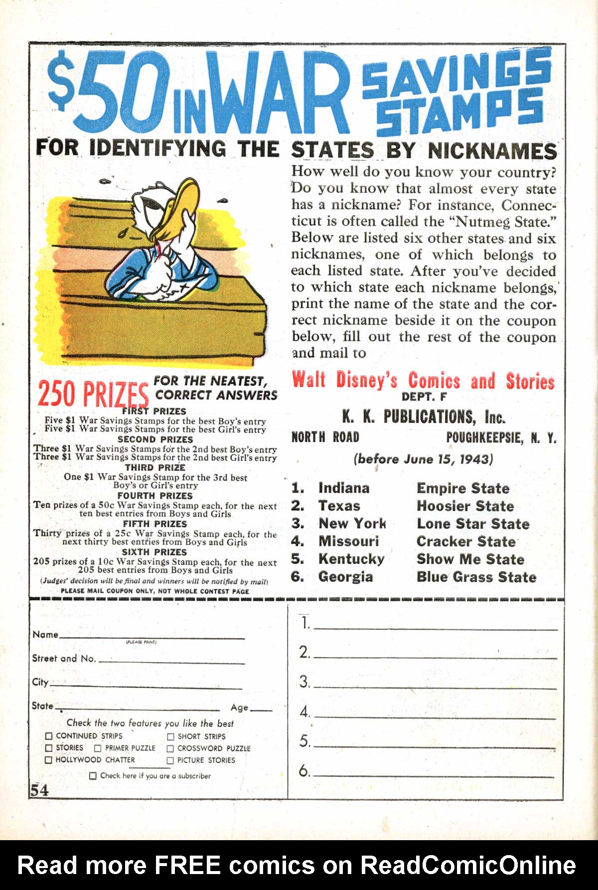 Read online Walt Disney's Comics and Stories comic -  Issue #33 - 56