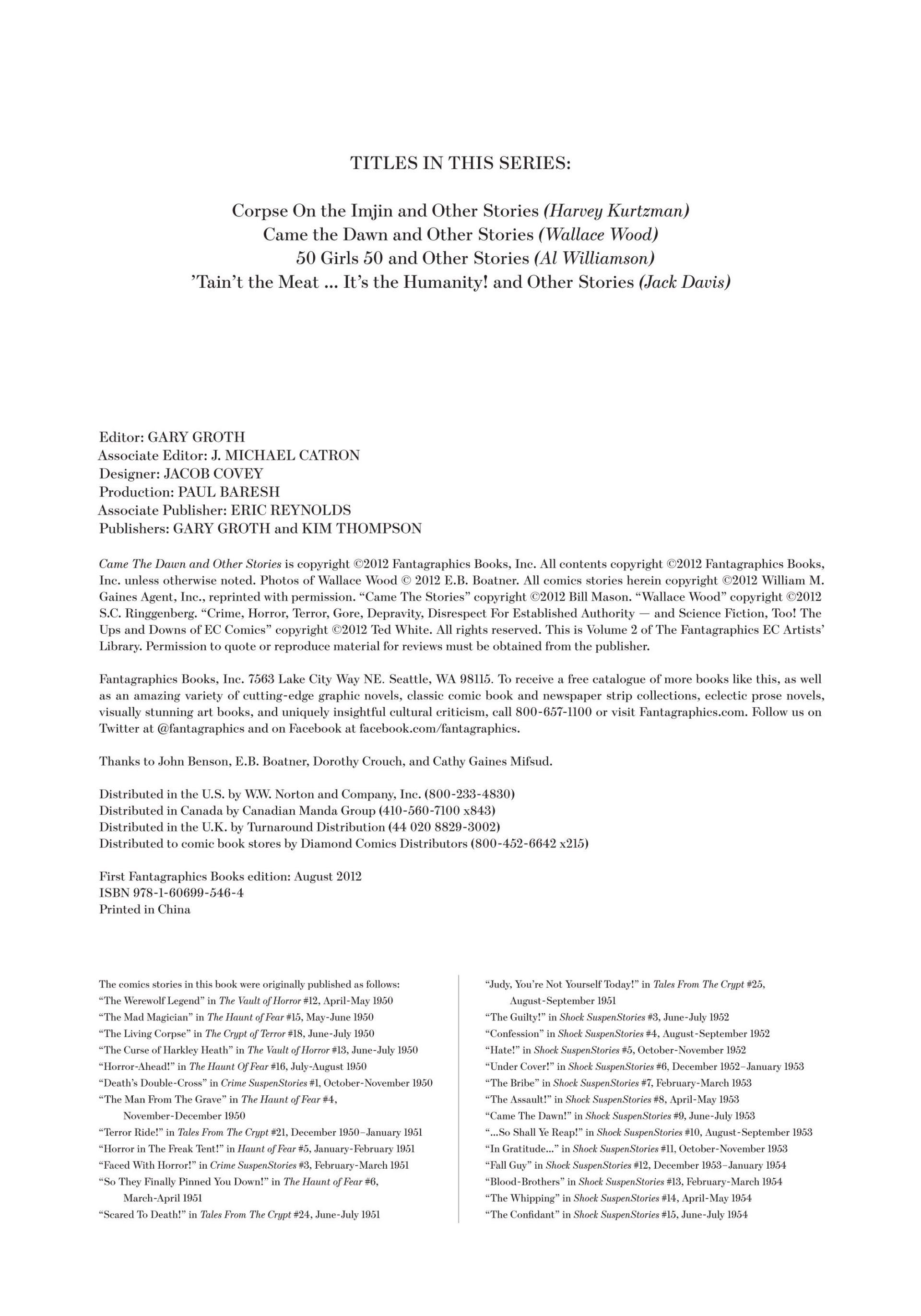 Read online Came the Dawn and Other Stories comic -  Issue # TPB (Part 1) - 3