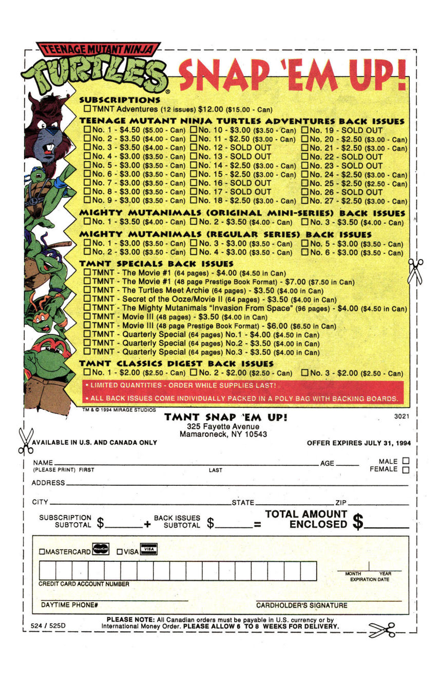 Read online Teenage Mutant Ninja Turtles Adventures (1989) comic -  Issue #69 - 32