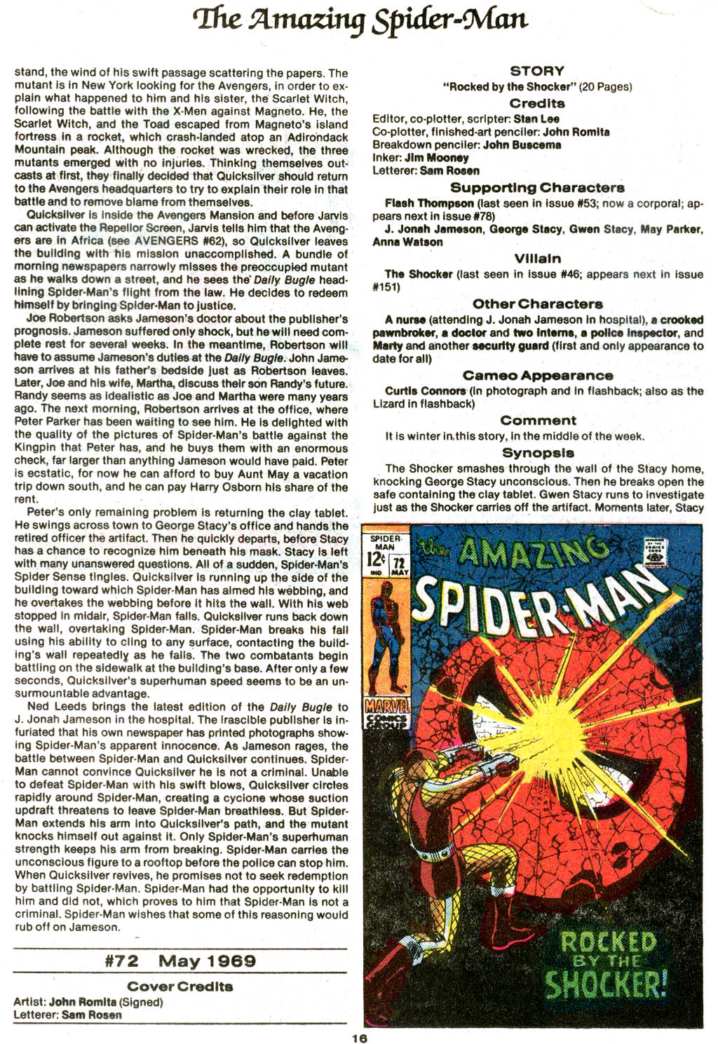 Read online The Official Marvel Index to The Amazing Spider-Man comic -  Issue #3 - 18