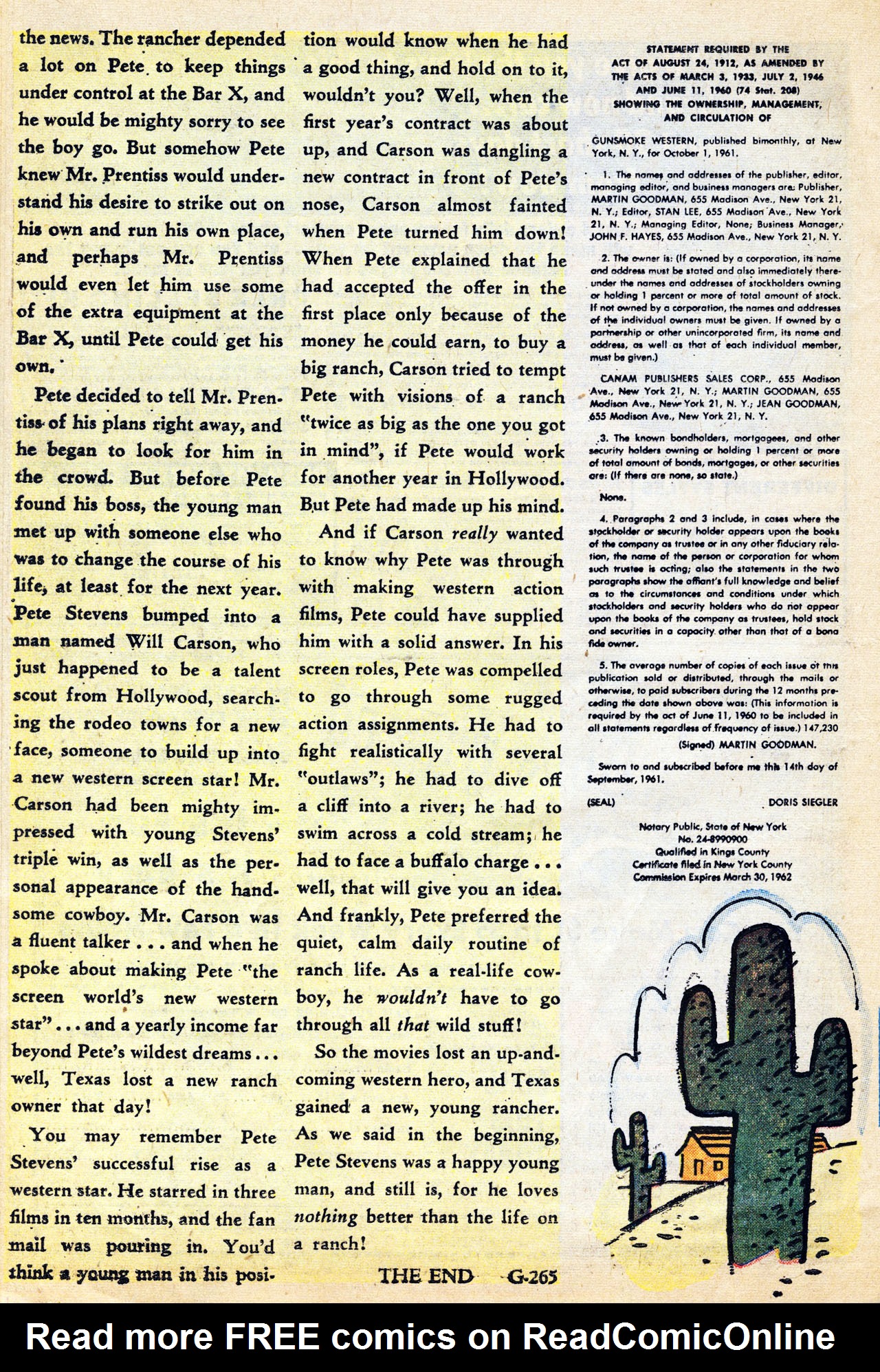 Read online Gunsmoke Western comic -  Issue #70 - 26