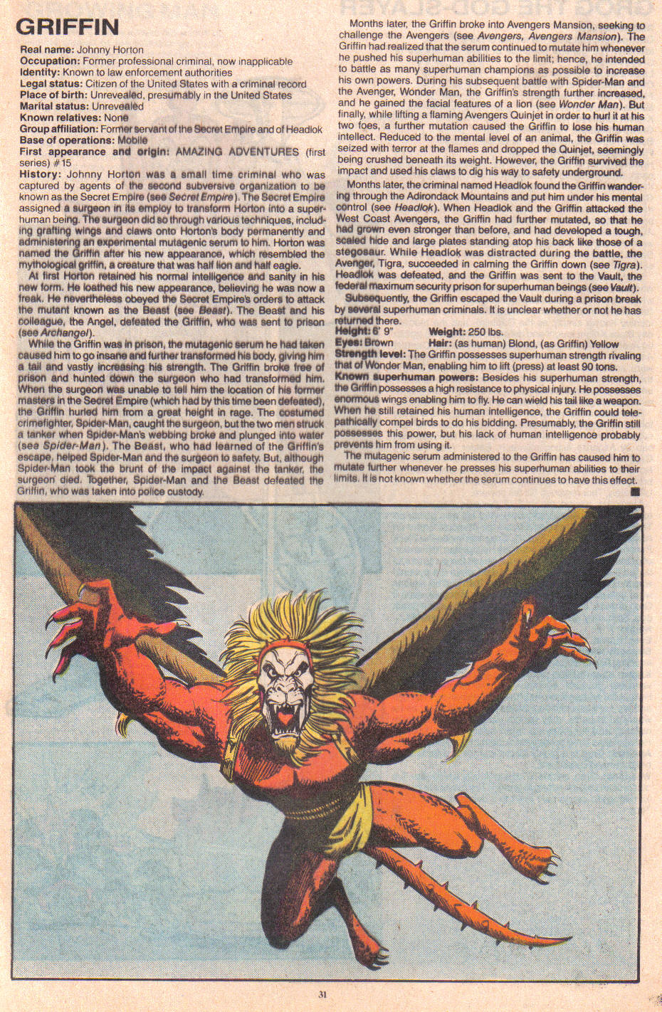 The Official Handbook of the Marvel Universe: Update '89 issue 3 - Page 33