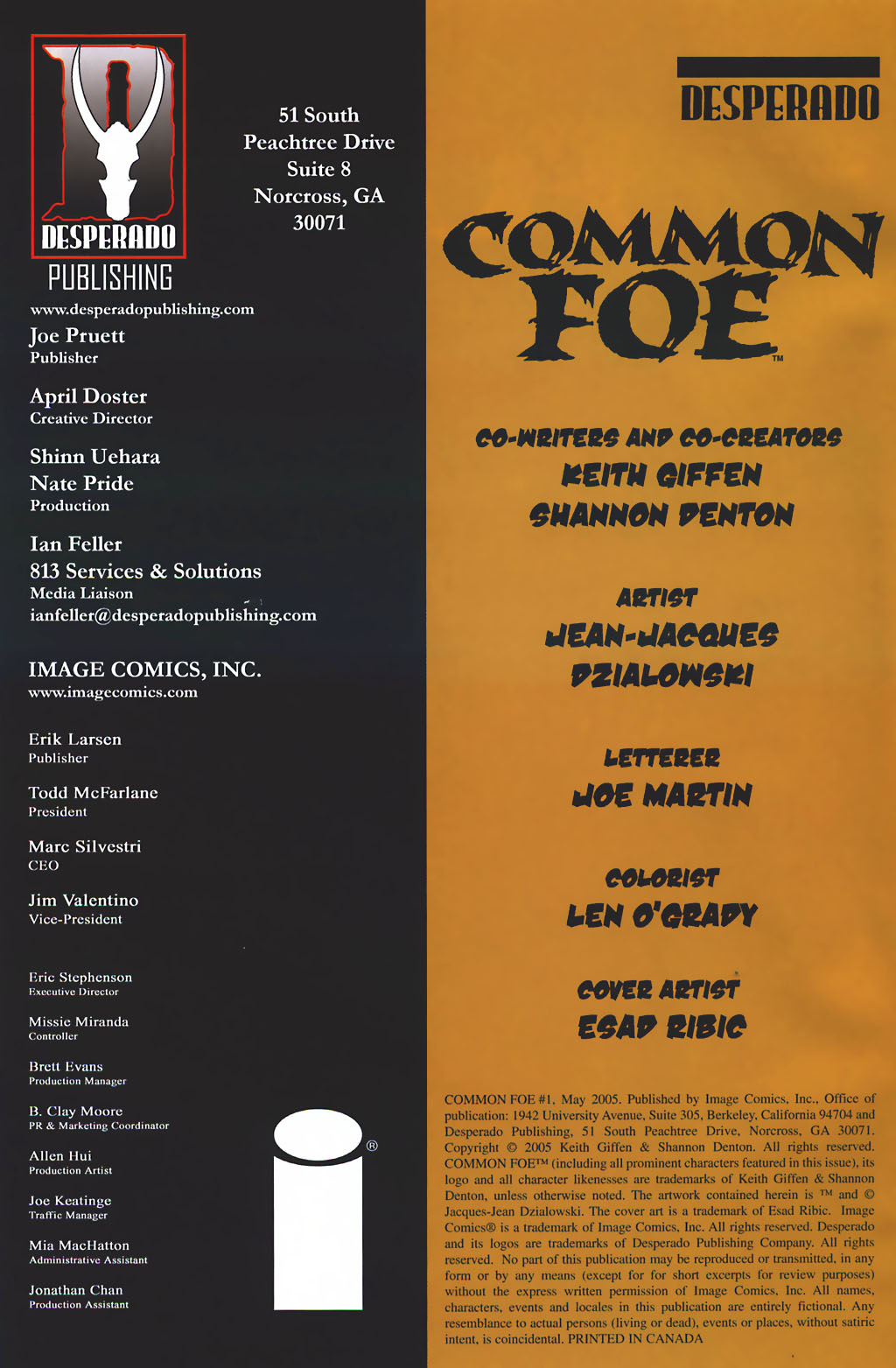 Read online Common Foe comic -  Issue #1 - 2
