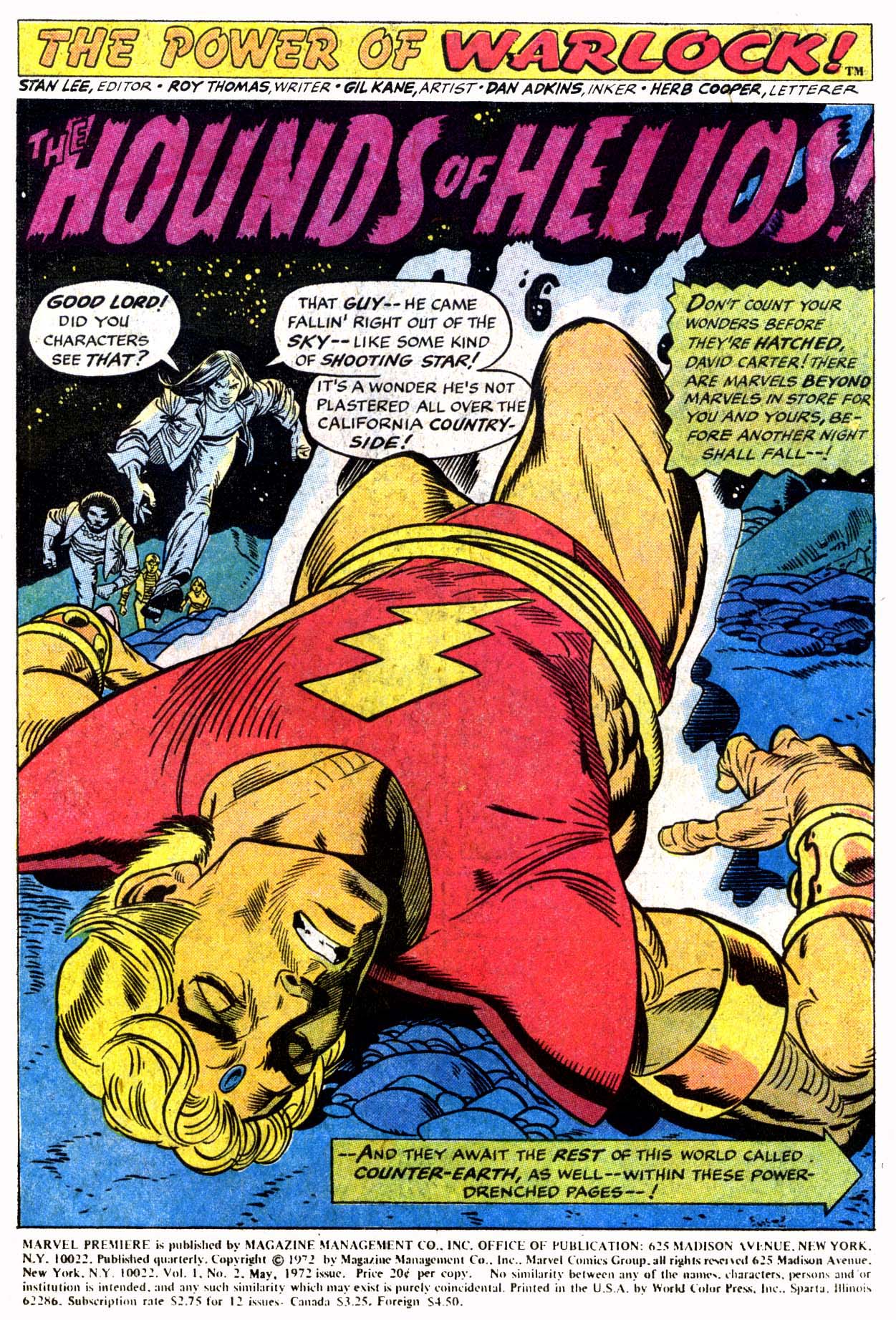 Read online Marvel Premiere comic -  Issue #2 - 2