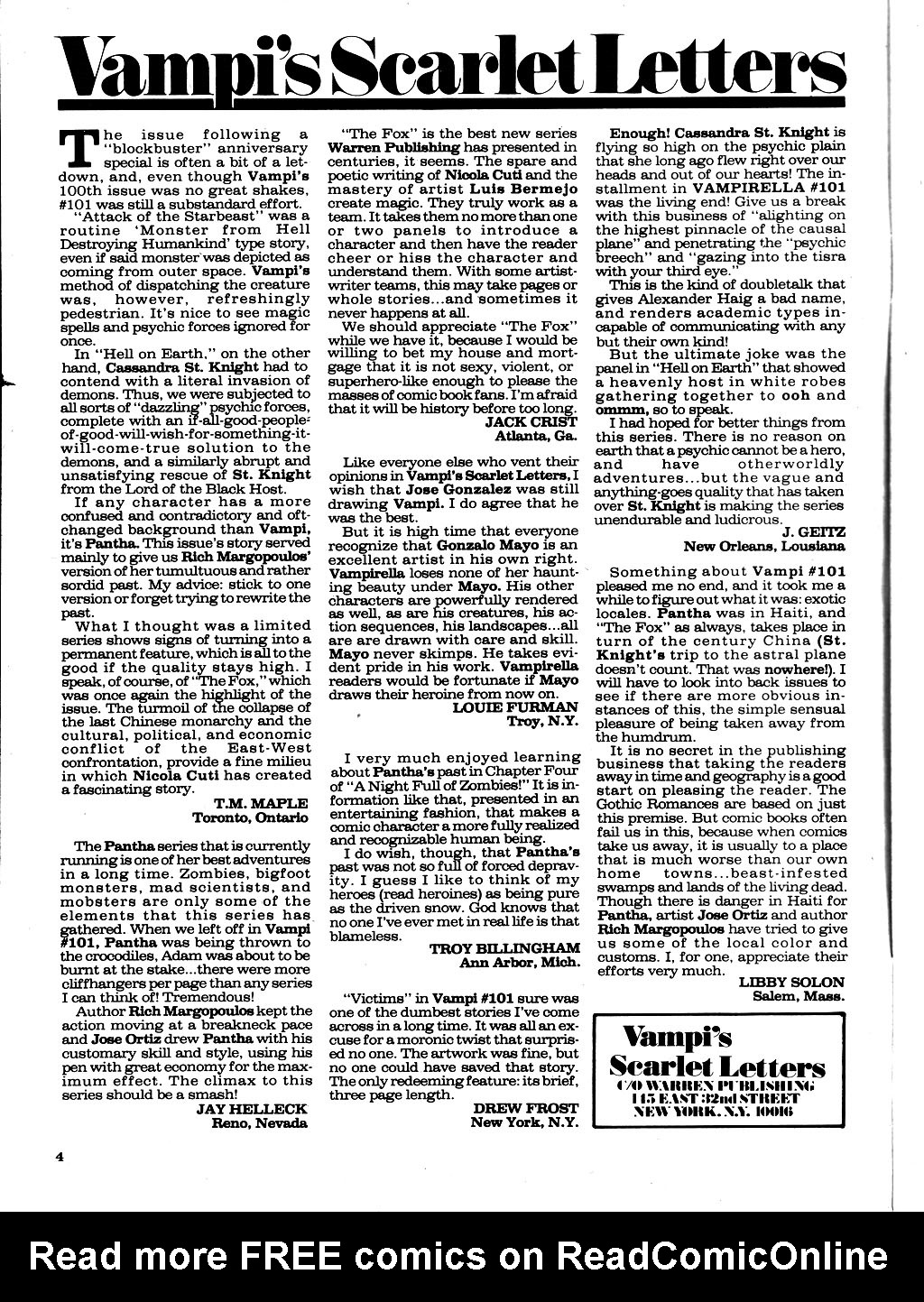 Read online Vampirella (1969) comic -  Issue #103 - 4